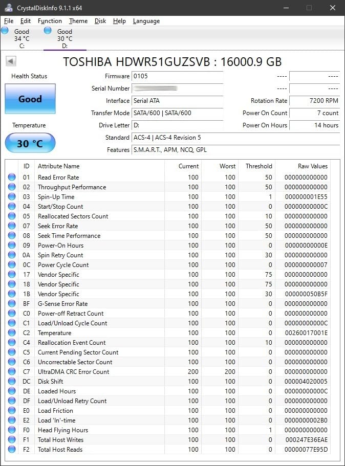 Toshiba X300 PRO 20TB High Workload Performance for Creative Professionals 3.5-Inch Internal Hard Drive – Up to 300 TB/Year Workload Rate CMR SATA 6 Gb/s 7200 RPM 512 MB Cache - HDWR62AXZSTB customer photo 1