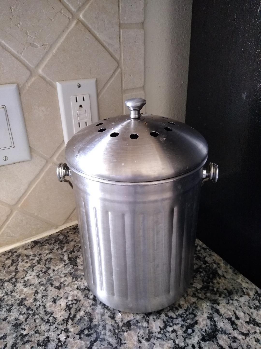 ENLOY Kitchen Countertop Compost Bin, 1.3 Gallon, Stainless Steel, Copper customer photo 1