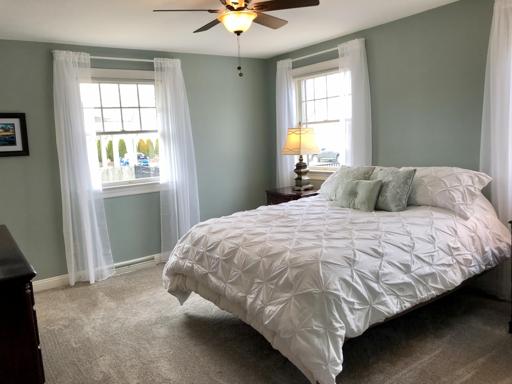 Crown Collection Luxuriate Hotel 1000-TC Hypoallergenic Ultra Soft Design 100% Egyptian Cotton Striped Duvet Cover with Zipper Colser & 2pcs Pillow Case Set (Twin/Twin XL 68x90, White Striped) customer photo 1