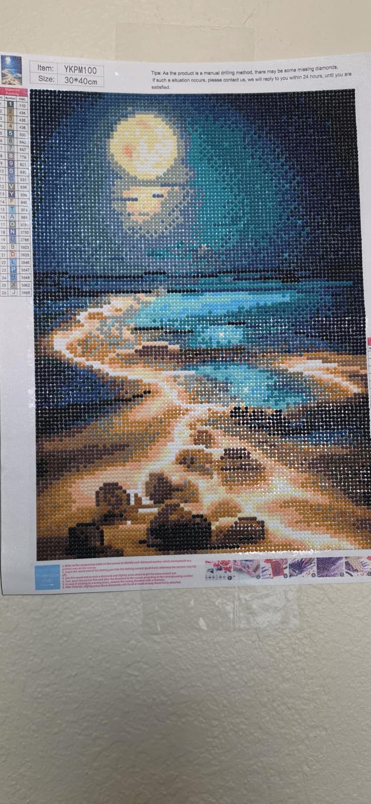 Moonlight Beach Diamond Art Kits for Adults, 5D Diamond Painting for Adults customer photo 1