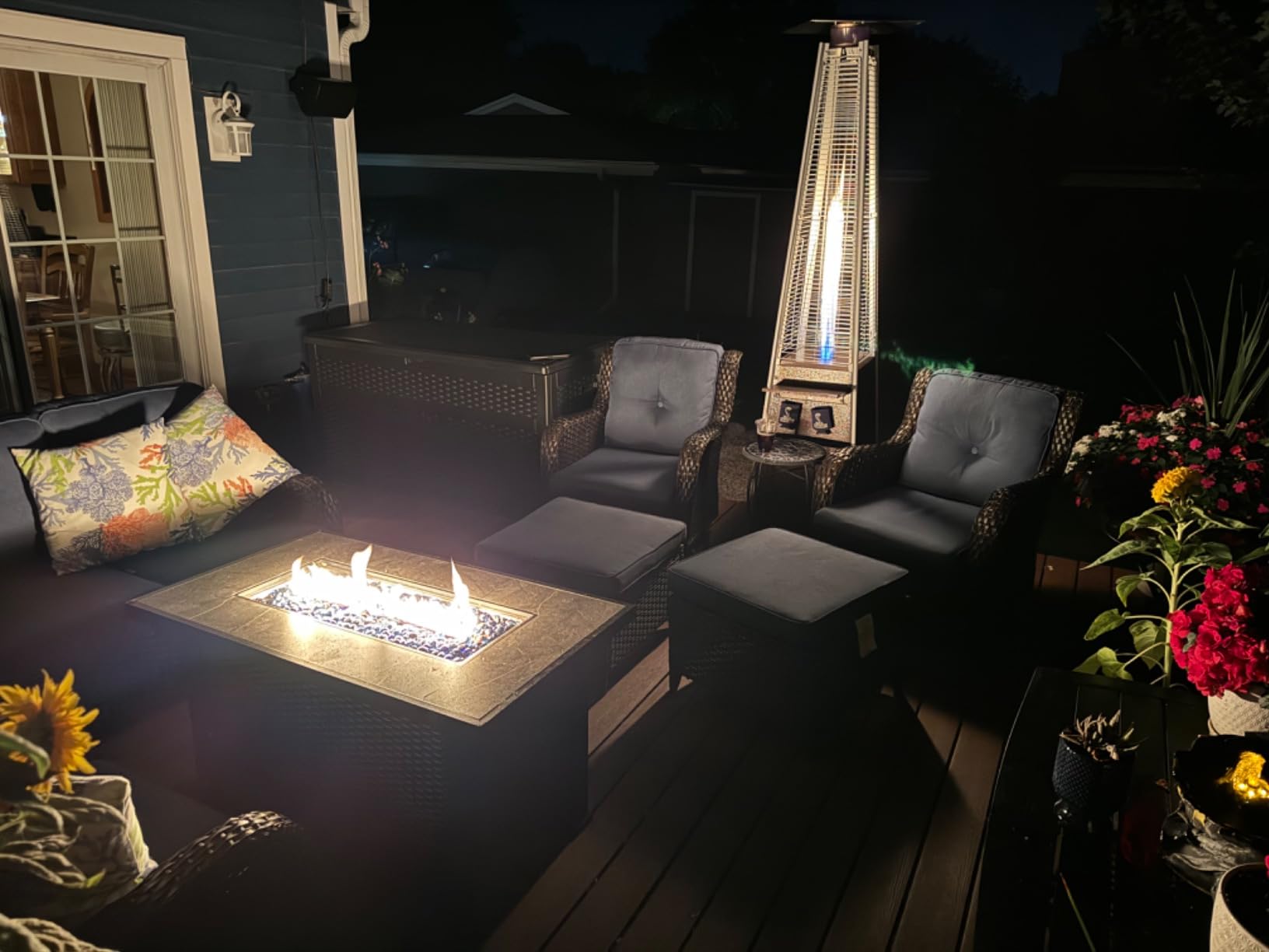 FOOWIN Patio Heater 48,000 BTU Outdoor Propane Heater with Wheels customer photo 1