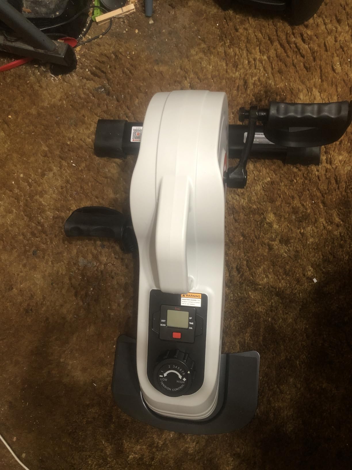 Sunny Health & Fitness 2-in-1 Smart Magnetic Pedal Exerciser, Compact Indoor Under-Desk Mini Exercise Bike for Full Body Cardio Workout and Physical Therapy, Free SunnyFit Training App Connection customer photo 1