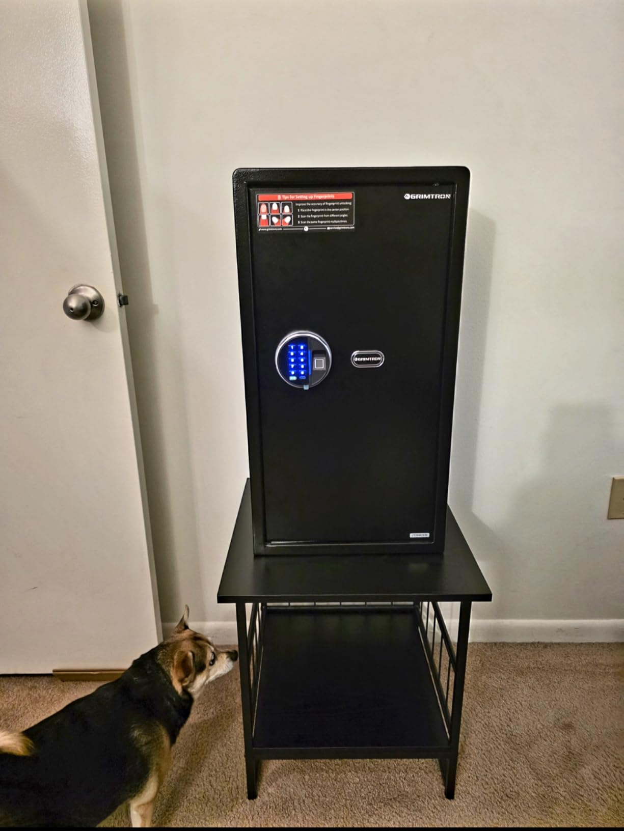 Grimtron 22LB Biometric Dorm Safe with Fingerprint Lock, 3-8 Digit PIN customer photo 2