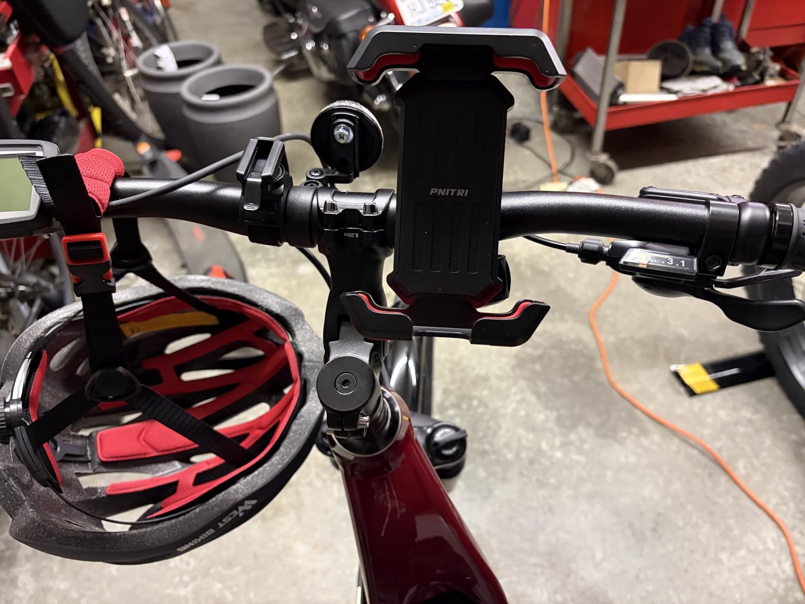 Pnitri 2026 New Upgraded Bike Phone Holder Handlebar - 1S Quick Install, Motorcycle Phone Mount, Bicycle Phone Holder fit Large Phone Case for iPhone Samsung, Dirt Scooter Mini Bike Accessories customer photo 1