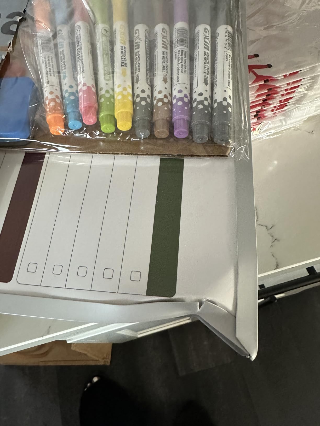 Marsrock Dry Erase White Board with Stand, Double-Sided Whiteboard 16