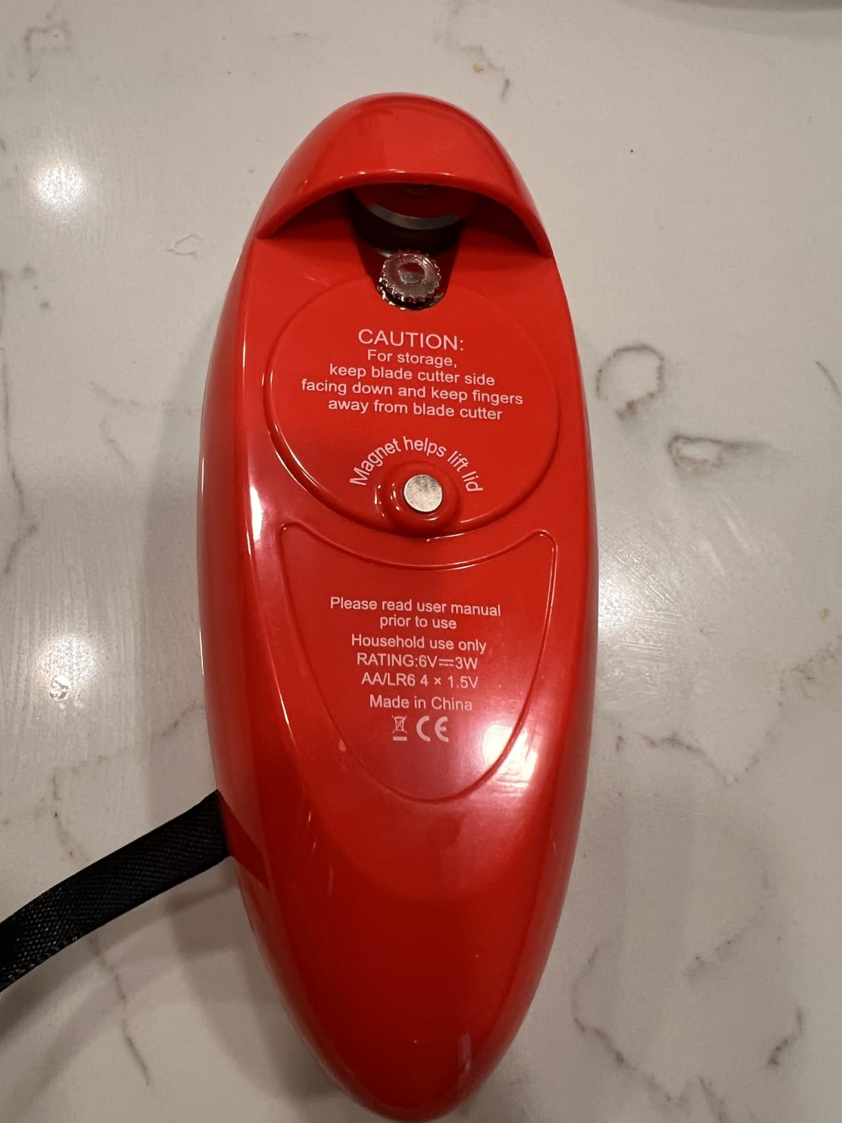 KITCHENMUH One Touch Electric Can Opener Fits All Can Sizes for Seniors with Arthritis, Battery Operated Can Opener with Smooth Edge, Food Safe Automatic Can Opener for Kitchen (Black+Grey) customer photo 1