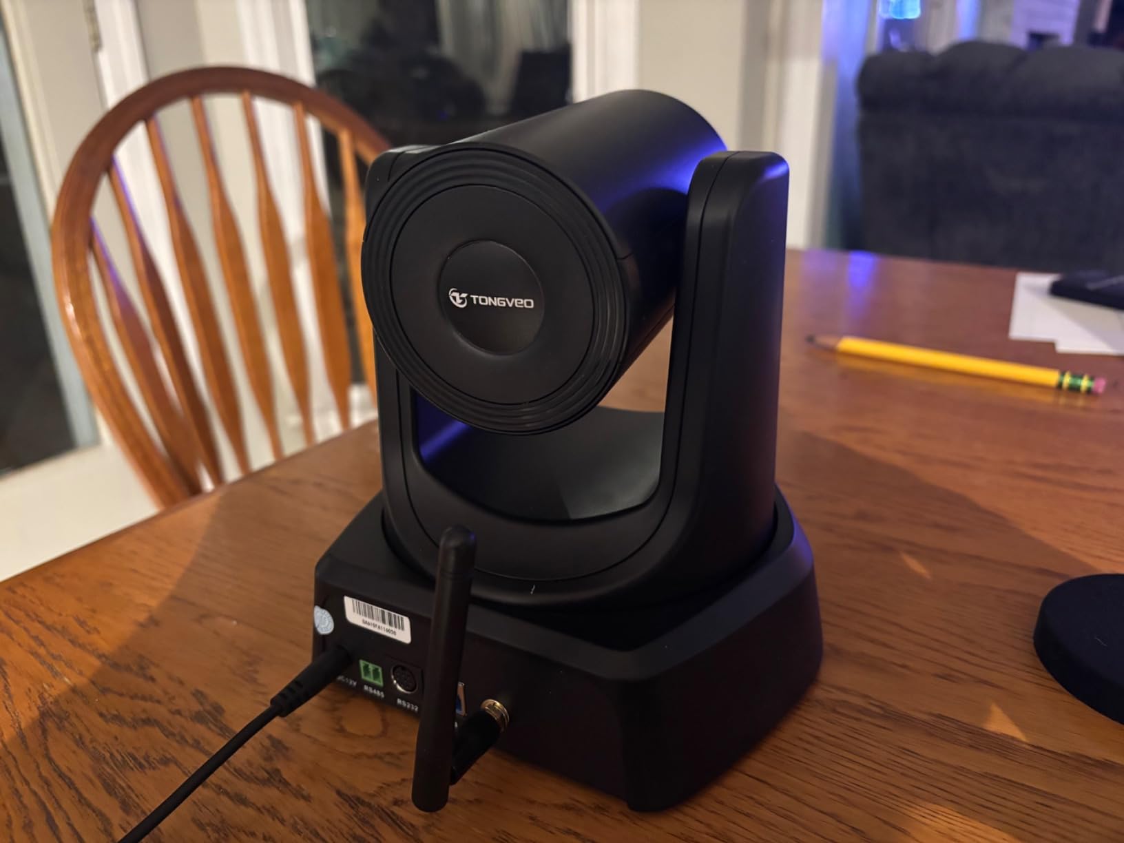 TONGVEO Wireless AI PTZ Camera with Auto-Tracking: Built-in 5.8GHz Receiver for Cable-Free Setup, 1080P 60fps 3X Zoom Conference Camera for Church Services, Online Classes & Hybrid Meetings customer photo 2