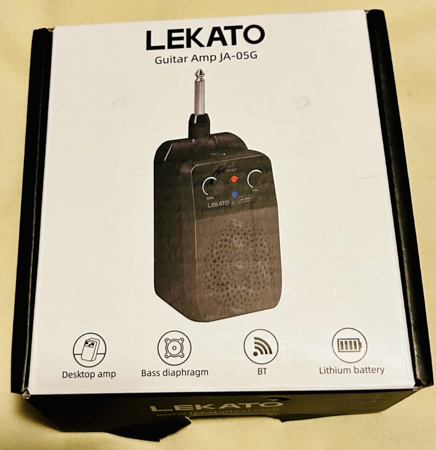 LEKATO Mini Electric Guitar Amp 5W, Portable Guitar Amp Bluetooth with Built-in 4 Effects, Clean Distortion Overdrive Reverb, Rechargeable Small Amplifier for Practice, Black (JA-05G) customer photo 1