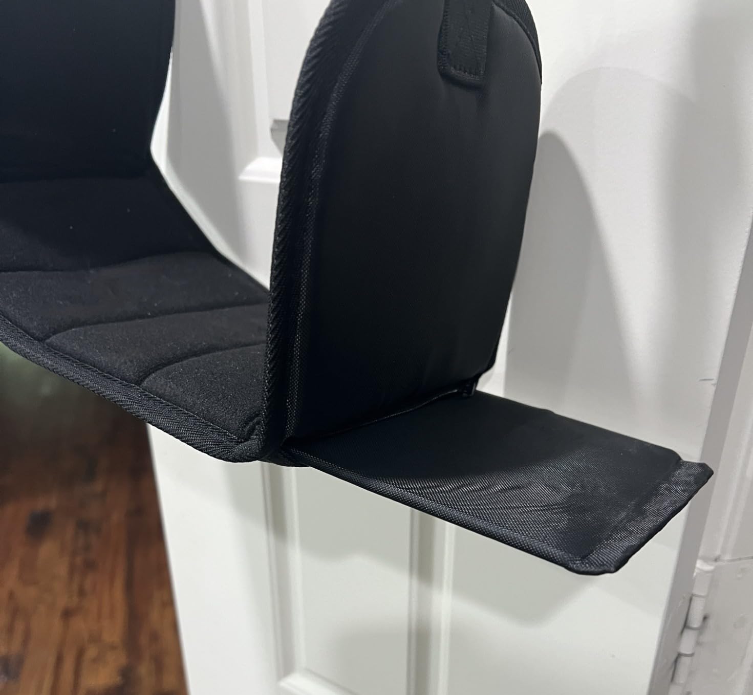 Airplane Foot Hammock with Removable Base & Memory Foam - Wide Hardboard Support No-Collapse Foot Rest for Long Flights, Office, Travel - Thickened Design Relieves Foot Pain (Black, Travel Essentials) customer photo 2
