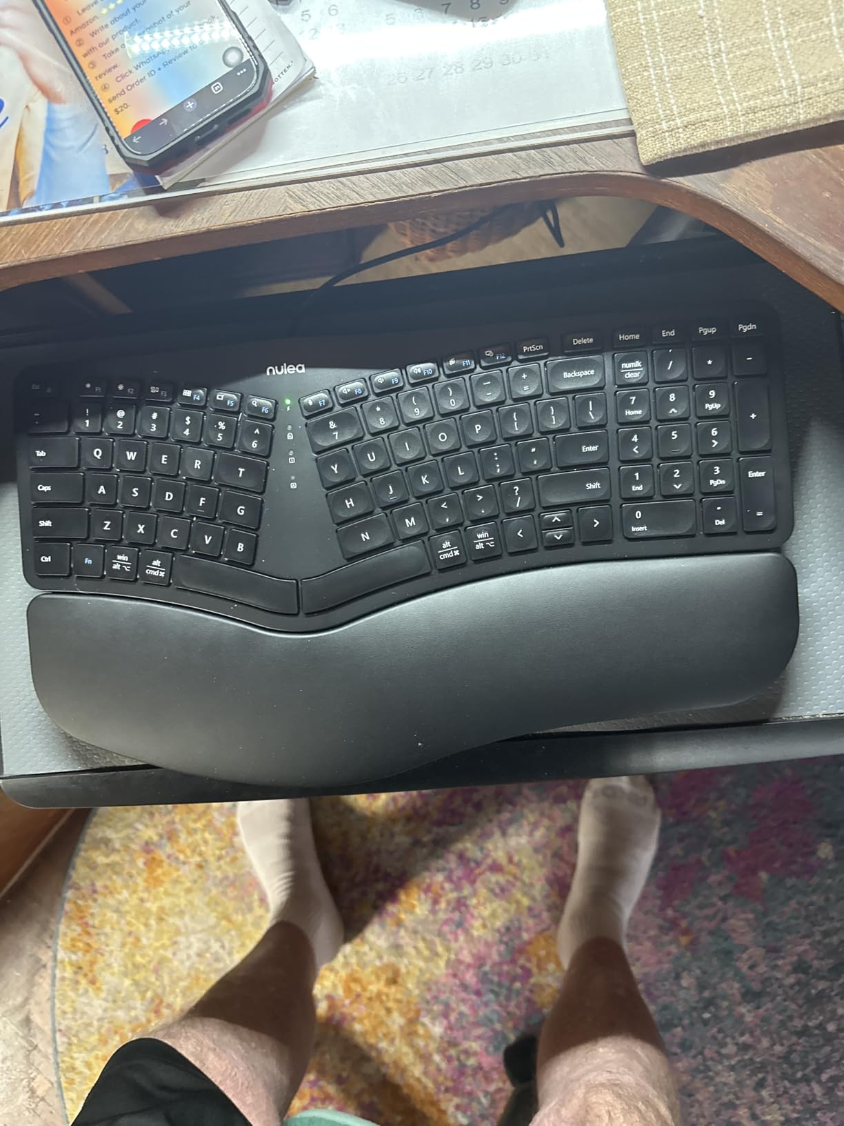 Nulea Ergonomic Split Keyboard Wired with Wrist Rest and USB-C Connection customer photo 1
