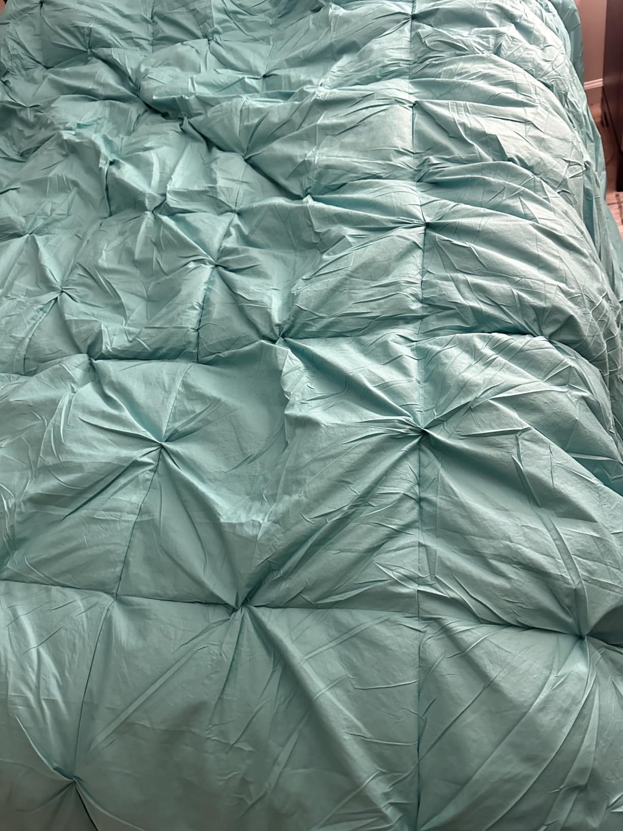 Three Geese Pinch Pleat Waterfowl Feathers and Down Comforter Queen Size Duvet Insert, 1200TC 100% Cotton Fabric, Premium All Seasons Grey Hotel Warm Comforter with 8 Tabs. customer photo 2
