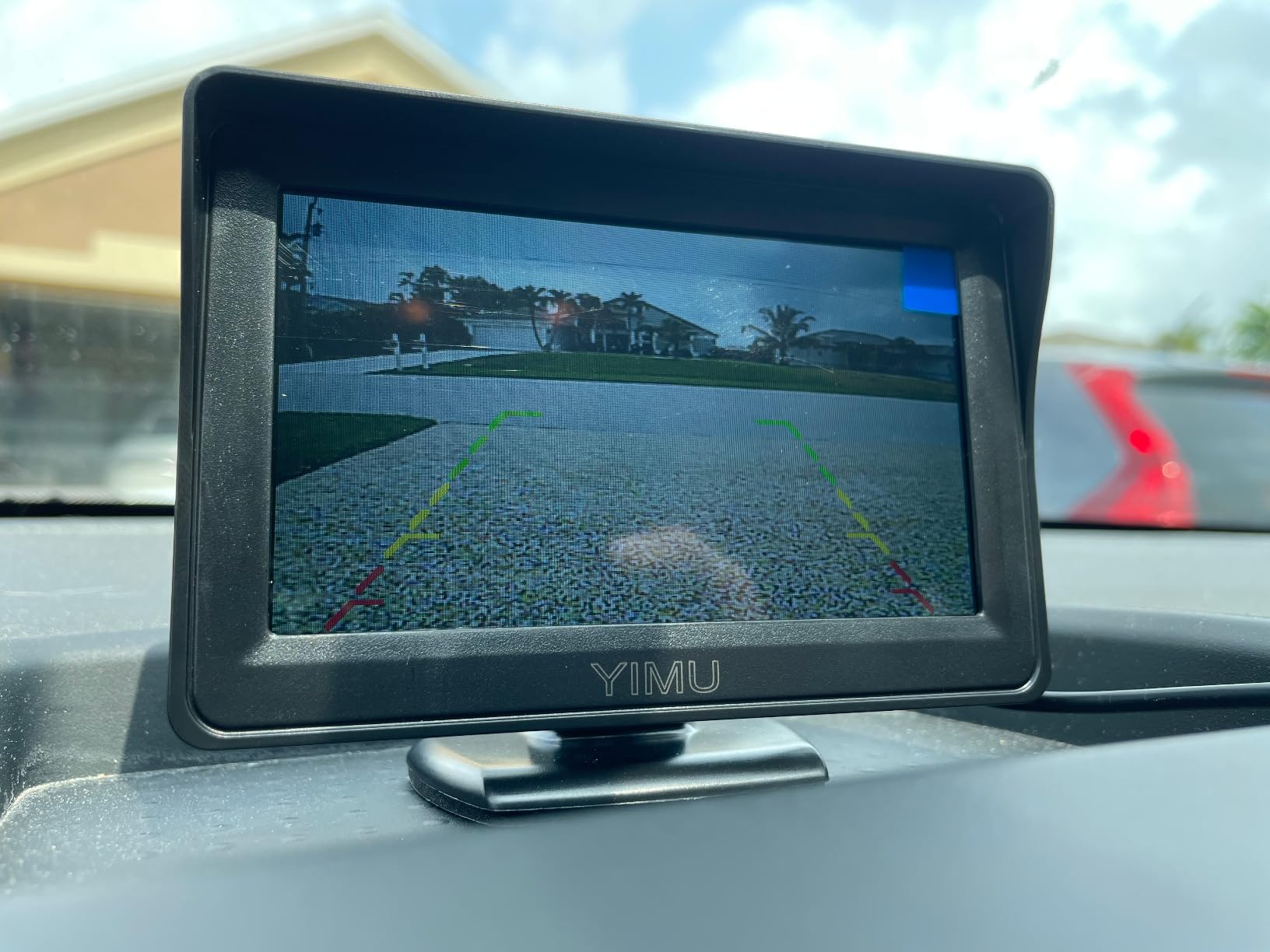 YIMU Backup Camera System with License Plate Backup Reverse Camera, Easy Installation, Plug & Play, DIY Guide Lines, 150° Wide Angle, Night Vision, IP69K Waterproof, Optional Dual Bracket K4302 customer photo 2