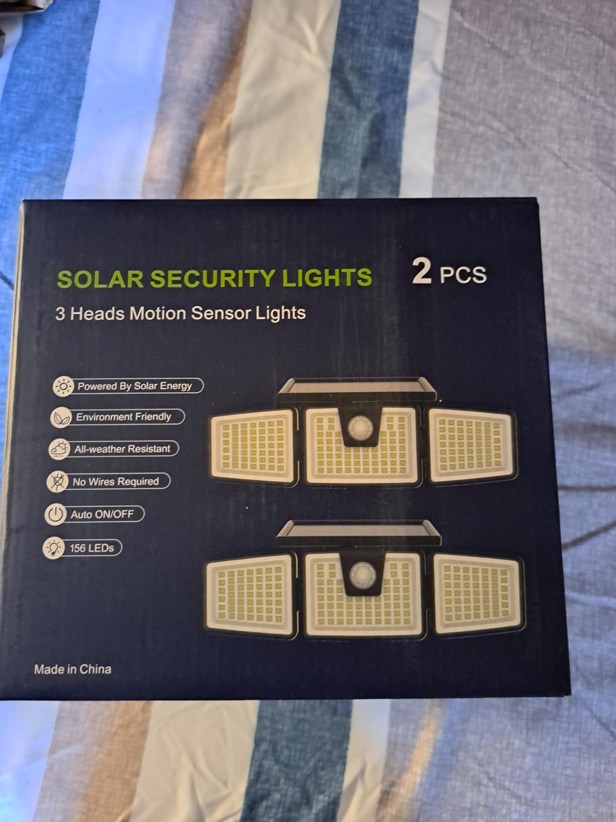 INCX Solar Lights Outdoor, 3000LM Motion Sensor Outdoor Lights, 2PCS, Black customer photo 2