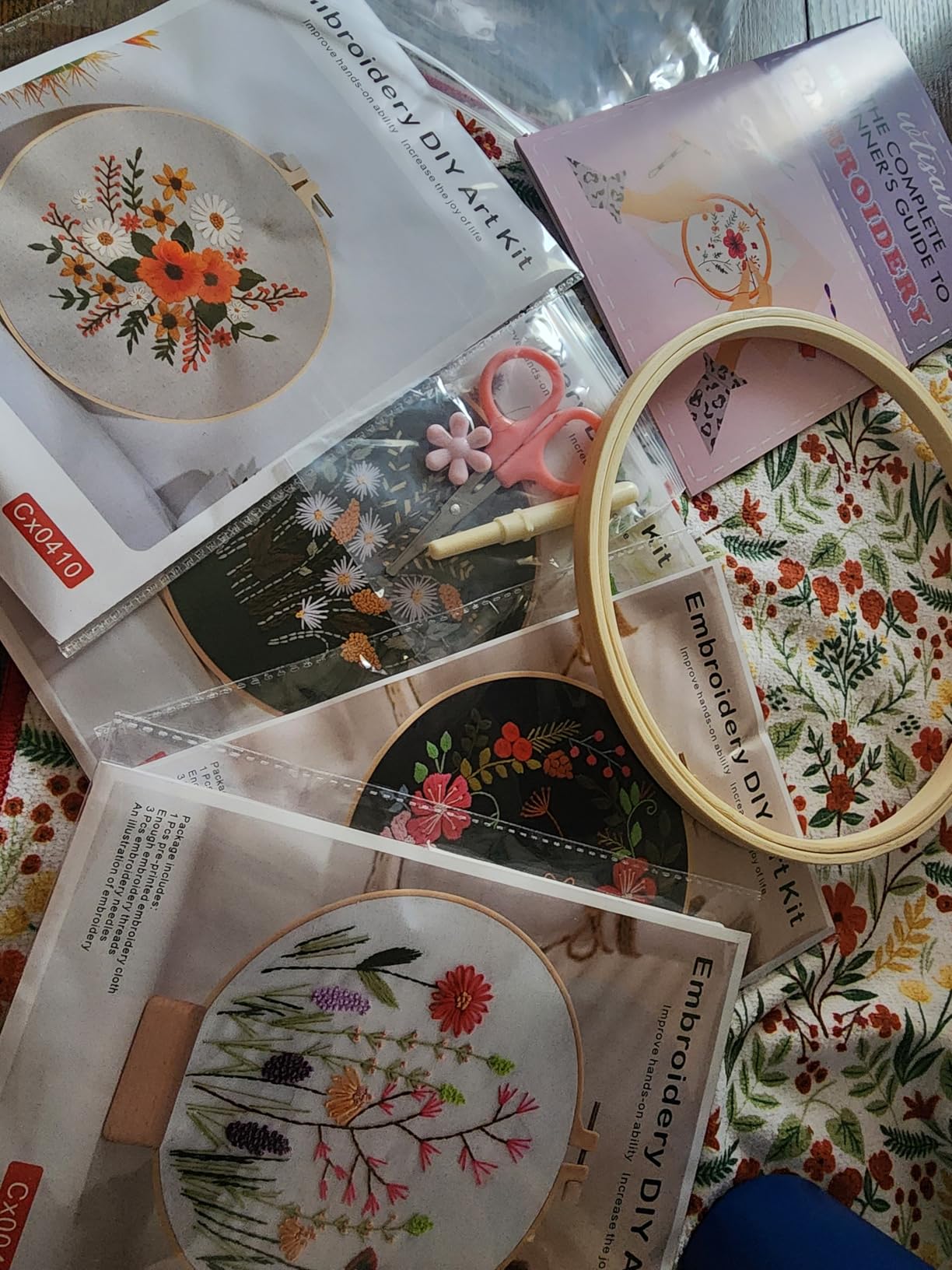 wtisan 4 Pack Embroidery kit for Beginners Cross Stitch Kits for Adults customer photo 2