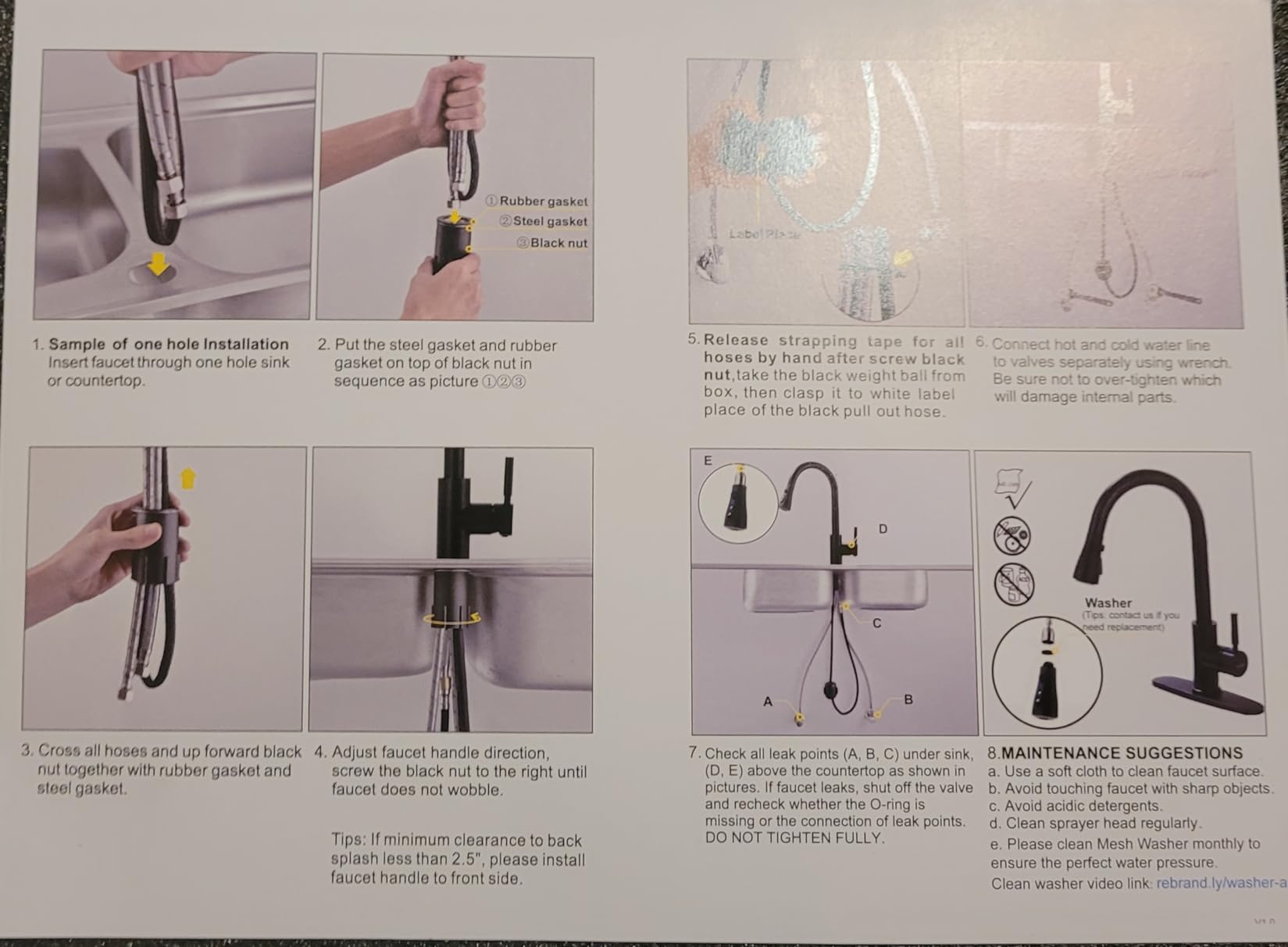 Arofa Touchless Kitchen Faucet, Motion Sensor Pull-Down, Matte Black customer photo 1