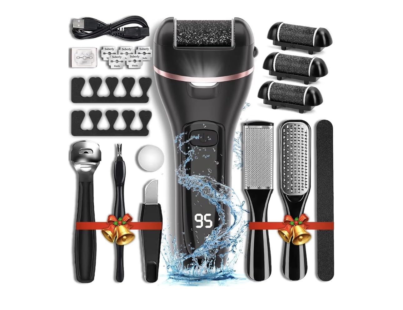 Wea&Hea Electric Callus Remover for Feet, 3 Roller Heads, 17-in-1 Kit customer photo 2