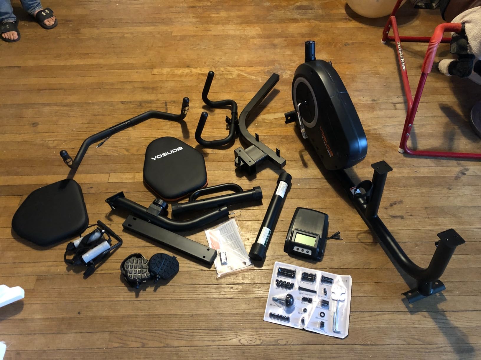 YOSUDA Recumbent Exercise Bike for Home，Magnetic Staionary Bike for Seniors customer photo 1