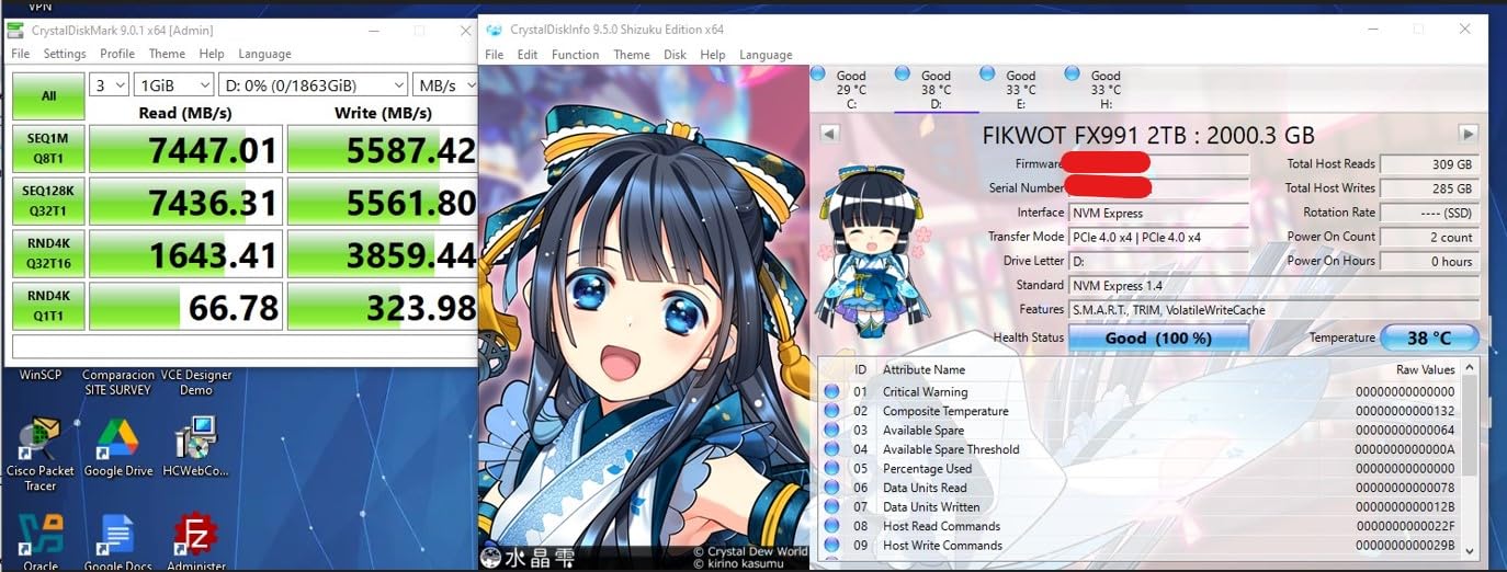 Fikwot FX991 M.2 SSD 500GB NVMe SSD M2 2280 PCIe Gen 4x4, Read Up to 6300MB/s, Internal Solid State Drive for PS5 Laptop Desktop 3D QLC NAND customer photo 2