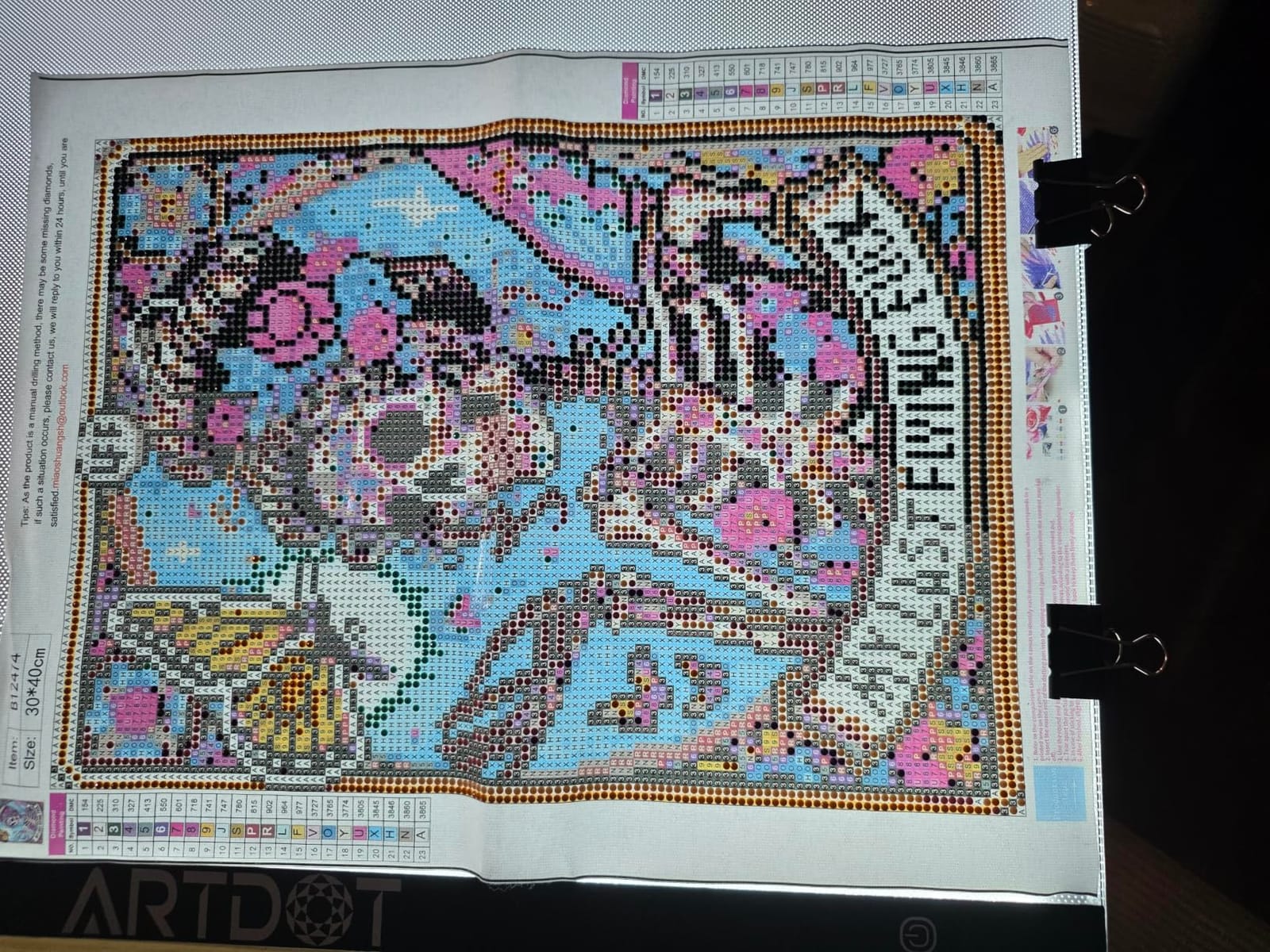Diamond Art Kits for Adults Skull Last Flying Diamond Painting Kit 12x16in customer photo 1