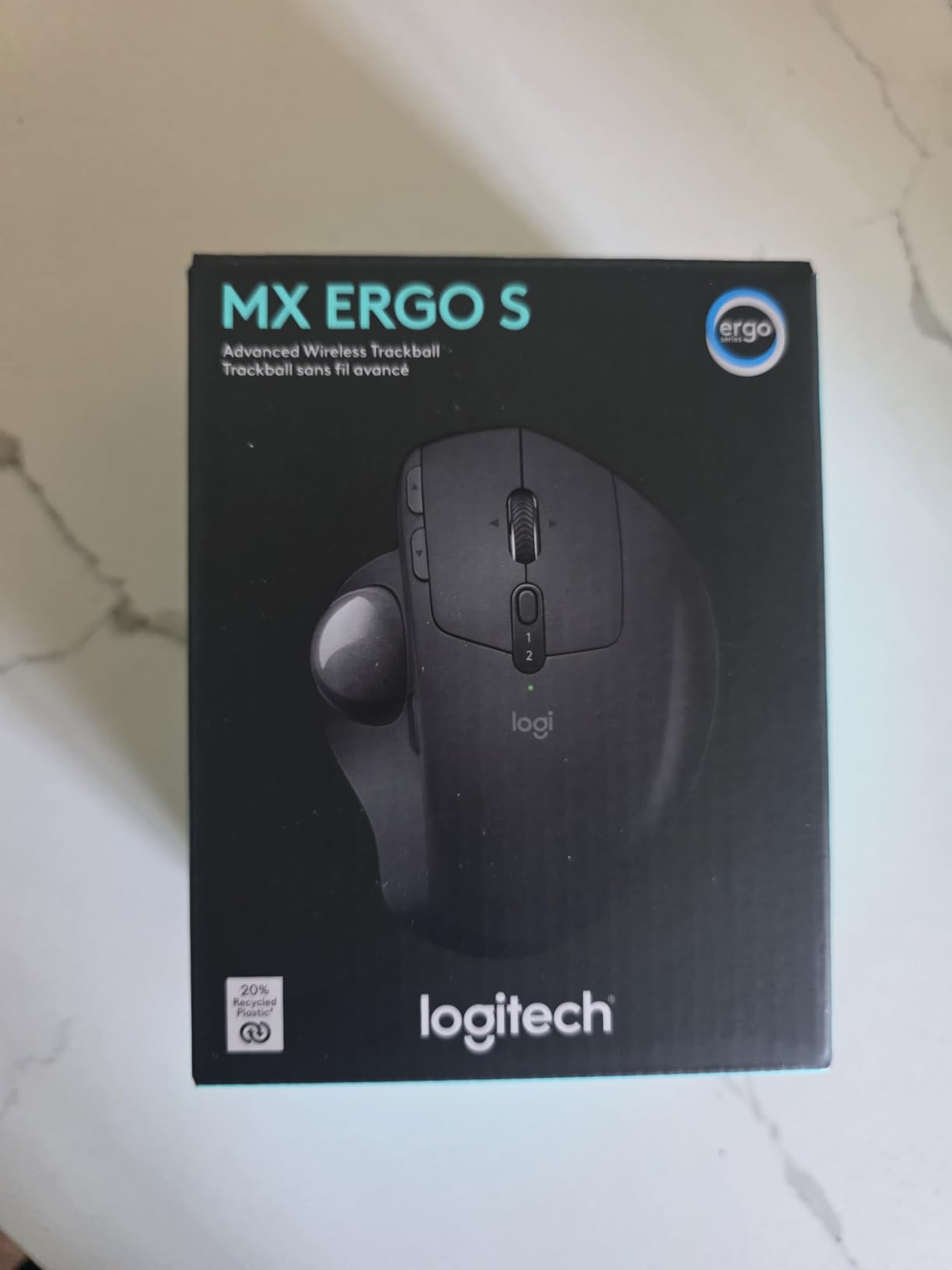 Logitech MX Ergo S Advanced Wireless Trackball Mouse USB C - Graphite customer photo 2