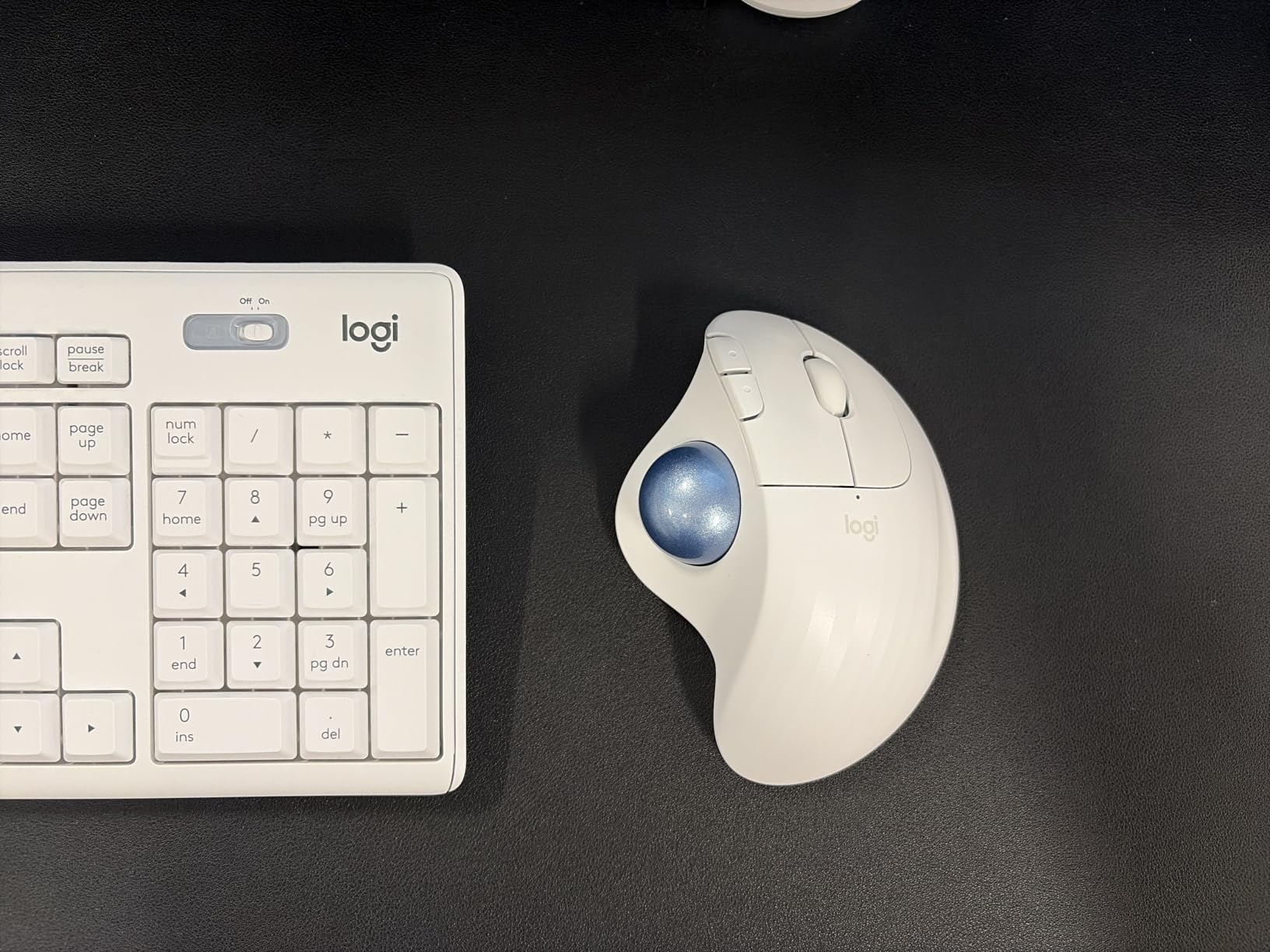 Logitech Ergo M575S Wireless Bluetooth Trackball Mouse - Black Silver Ball customer photo 1