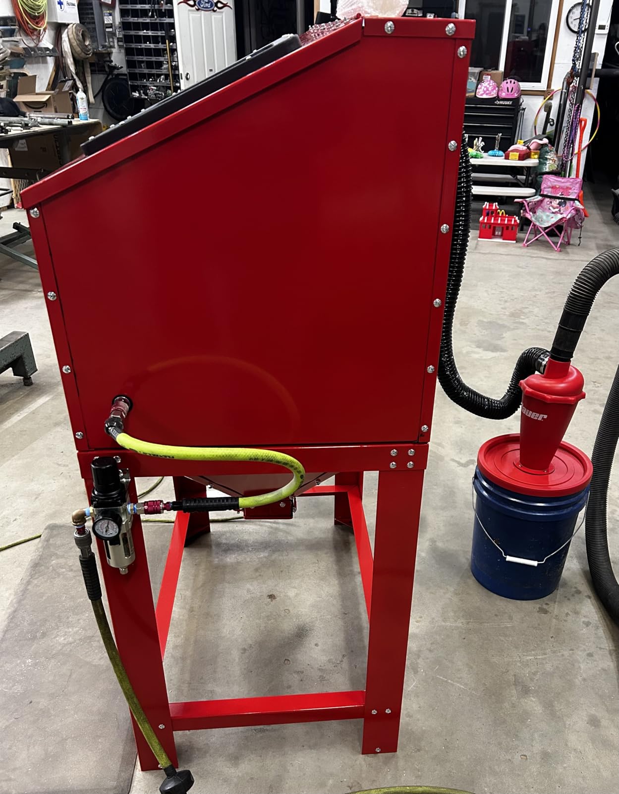 90 Gallon Sandblasting Cabinet,Red customer photo 1