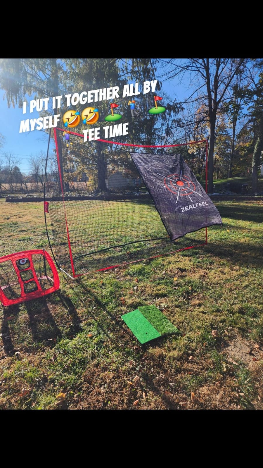 ZEALFEEL Golf Net, 10 x 7 ft Hitting Practice Set with Chipping Net customer photo 1