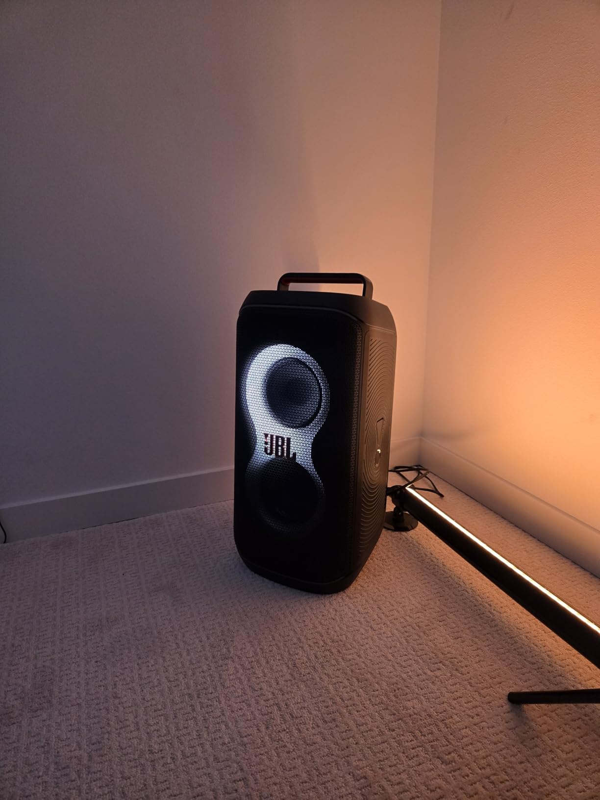 JBL PartyBox Club 120 Portable Party Speaker, Bluetooth, Lights - White customer photo 1