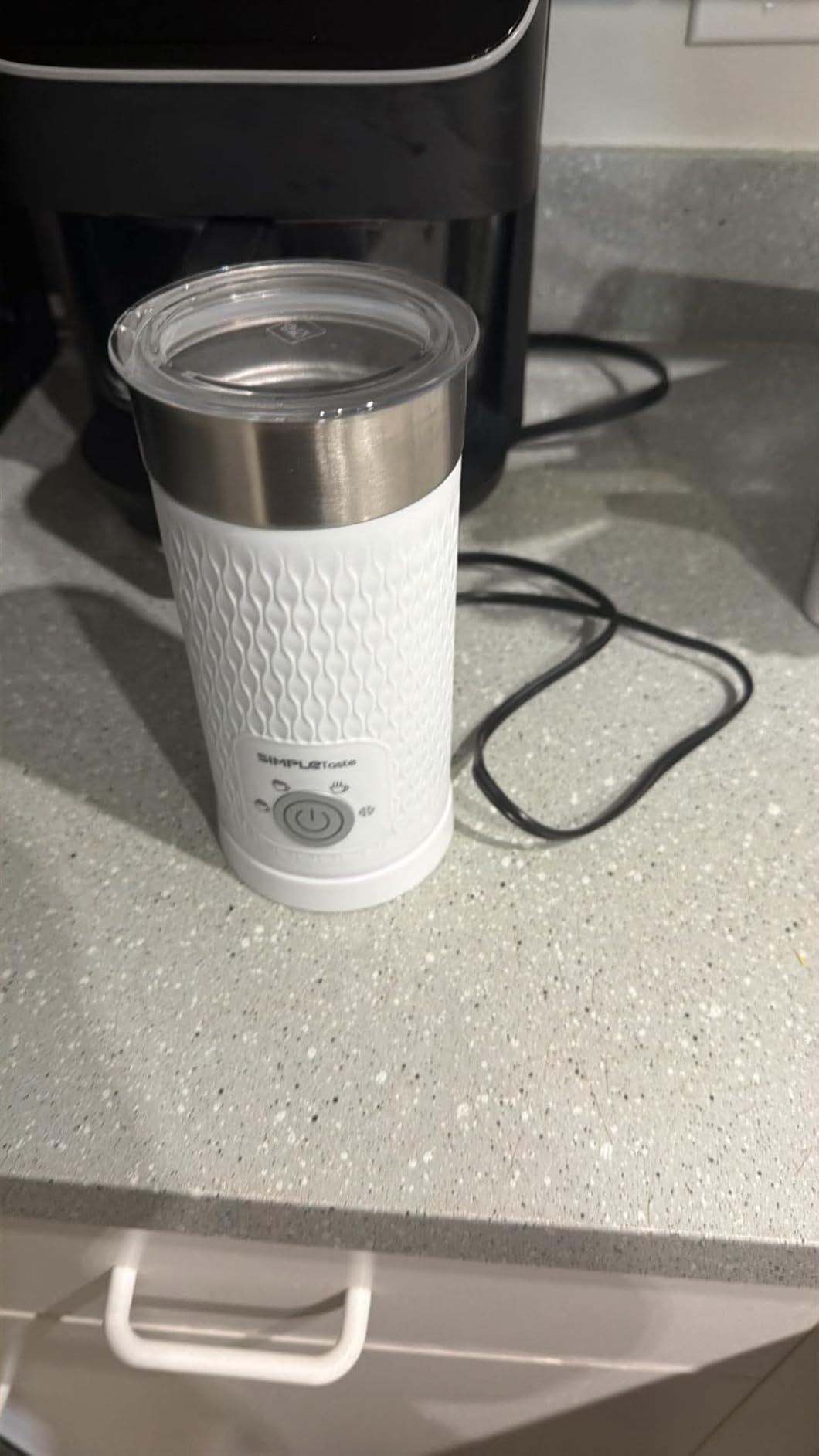 SIMPLETASTE Milk Frother, 4-in-1 Electric Automatic Milk Steamer customer photo 1