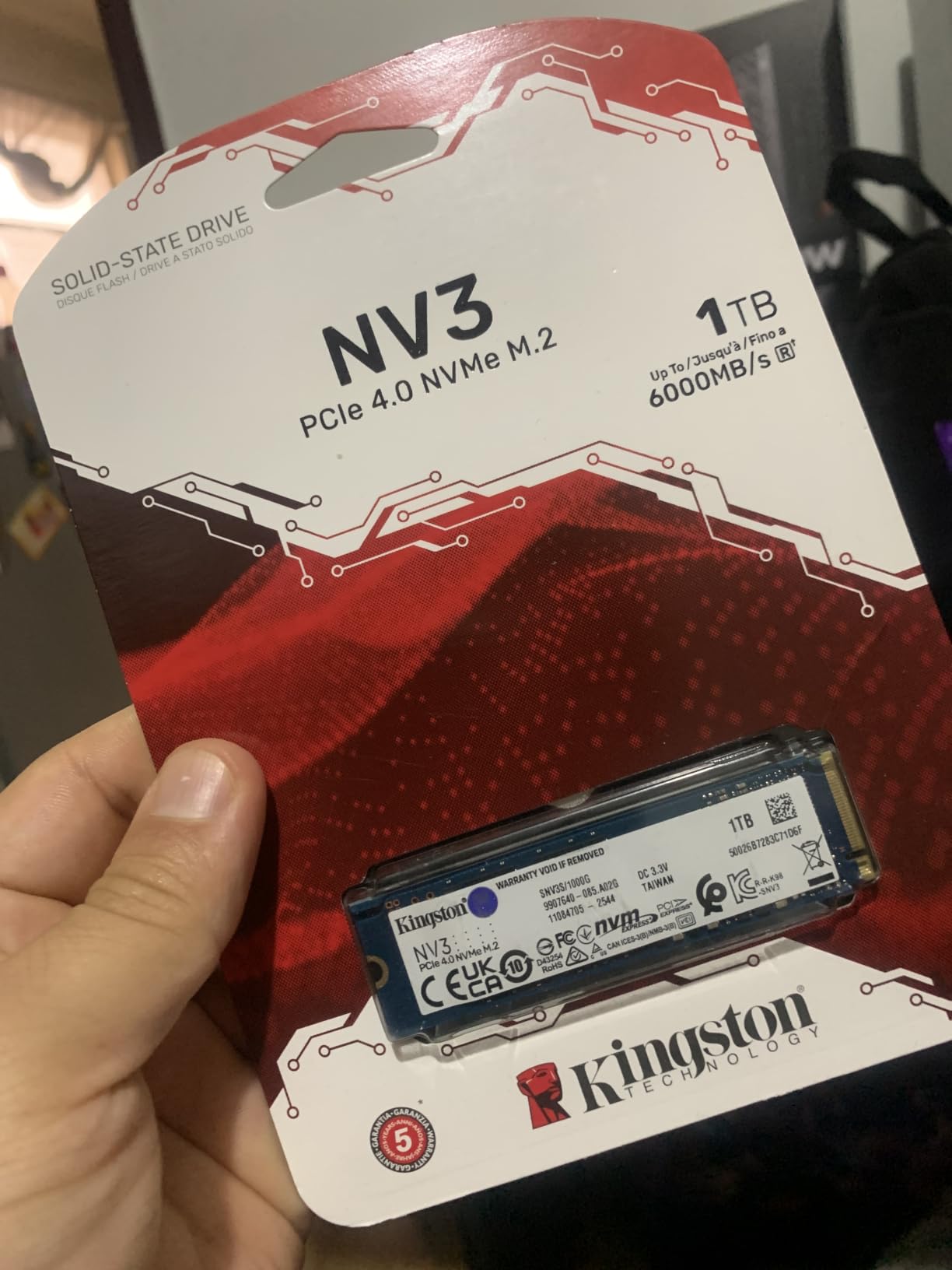 Kingston NV3 500GB M.2 2280 NVMe SSD | PCIe 4.0 Gen 4x4 | Up to 5000 MB/s | SNV3S/500G customer photo 2