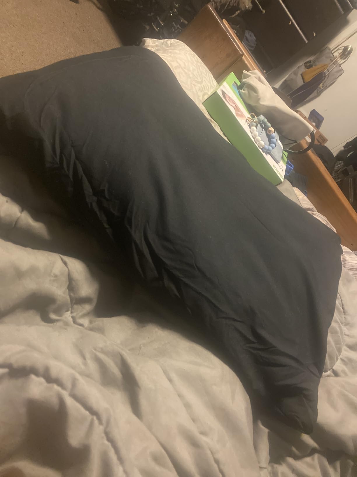 Flat Ultra Thin Bed Pillows Standard Size Pillow Set of 2 Extra Soft Down Alternative for Stomach Back Sleeper White 20x26inches customer photo 1