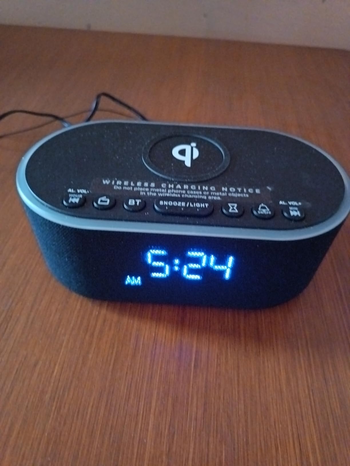 Odokee Qi Certified Wireless Charging Alarm Clock Radio for Bedroom customer photo 2