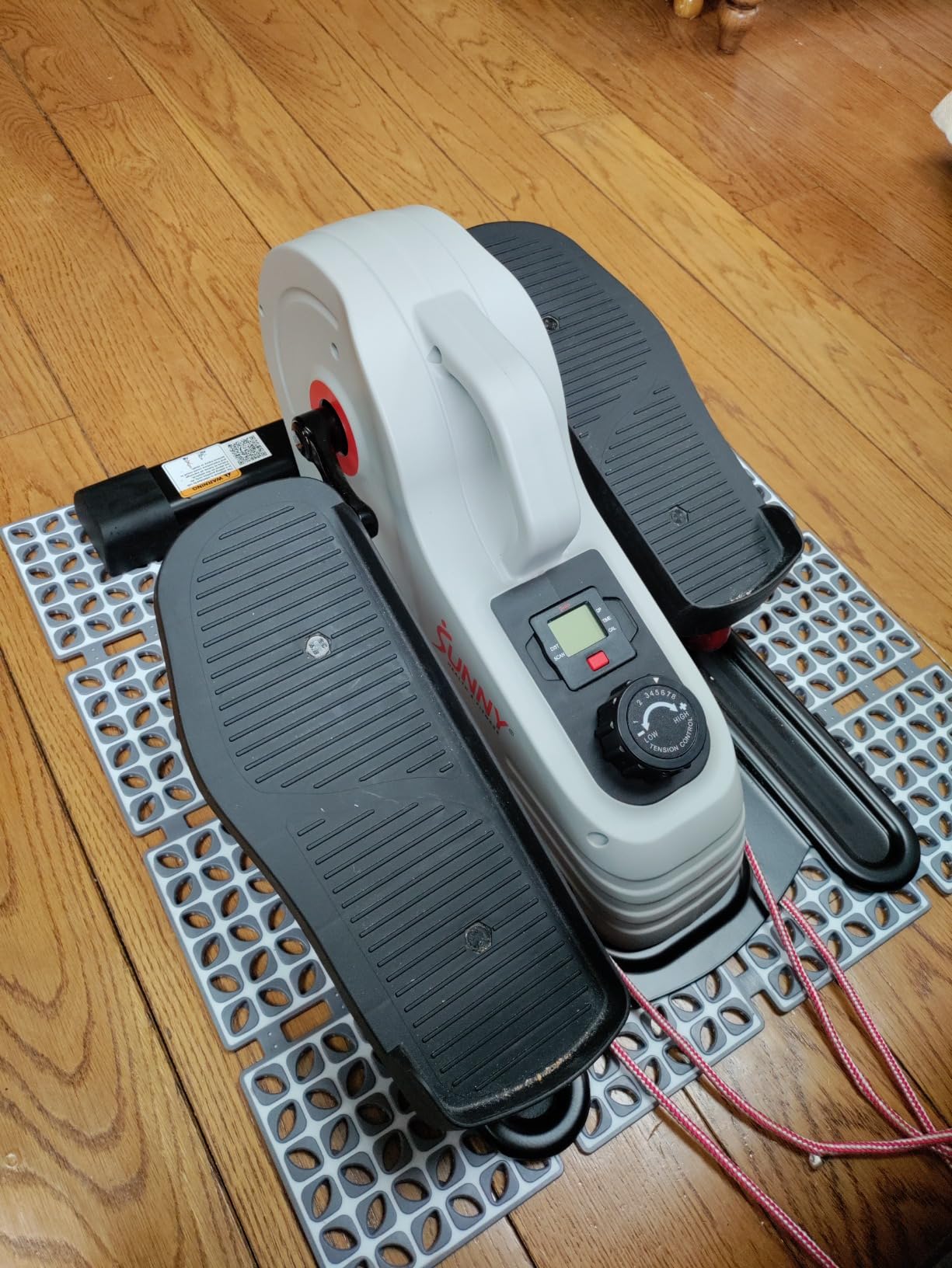 Sunny Health & Fitness Under Desk Pedal Elliptical Machine Leg Exerciser | Joint-Friendly, Quiet Operation, Adjustable Resistance, Compact, Compact, Digital Monitor, SunnyFit App customer photo 2