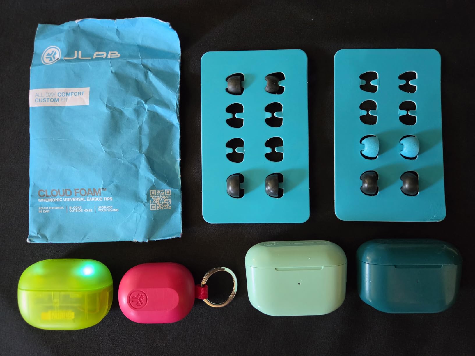 JLab Go Pop ANC True Wireless Earbuds & Charging Case, Fuchsia, Active Noise Cancelling, 10mm Drivers, Dual Connect, Customize Your Sound with App, Be Aware Mode, Compact Fit, MEMS Microphone | Noise Reduction, 24+ h, with Micro, Multipoint, Resistant Sweat Resistant IP55 customer photo 2
