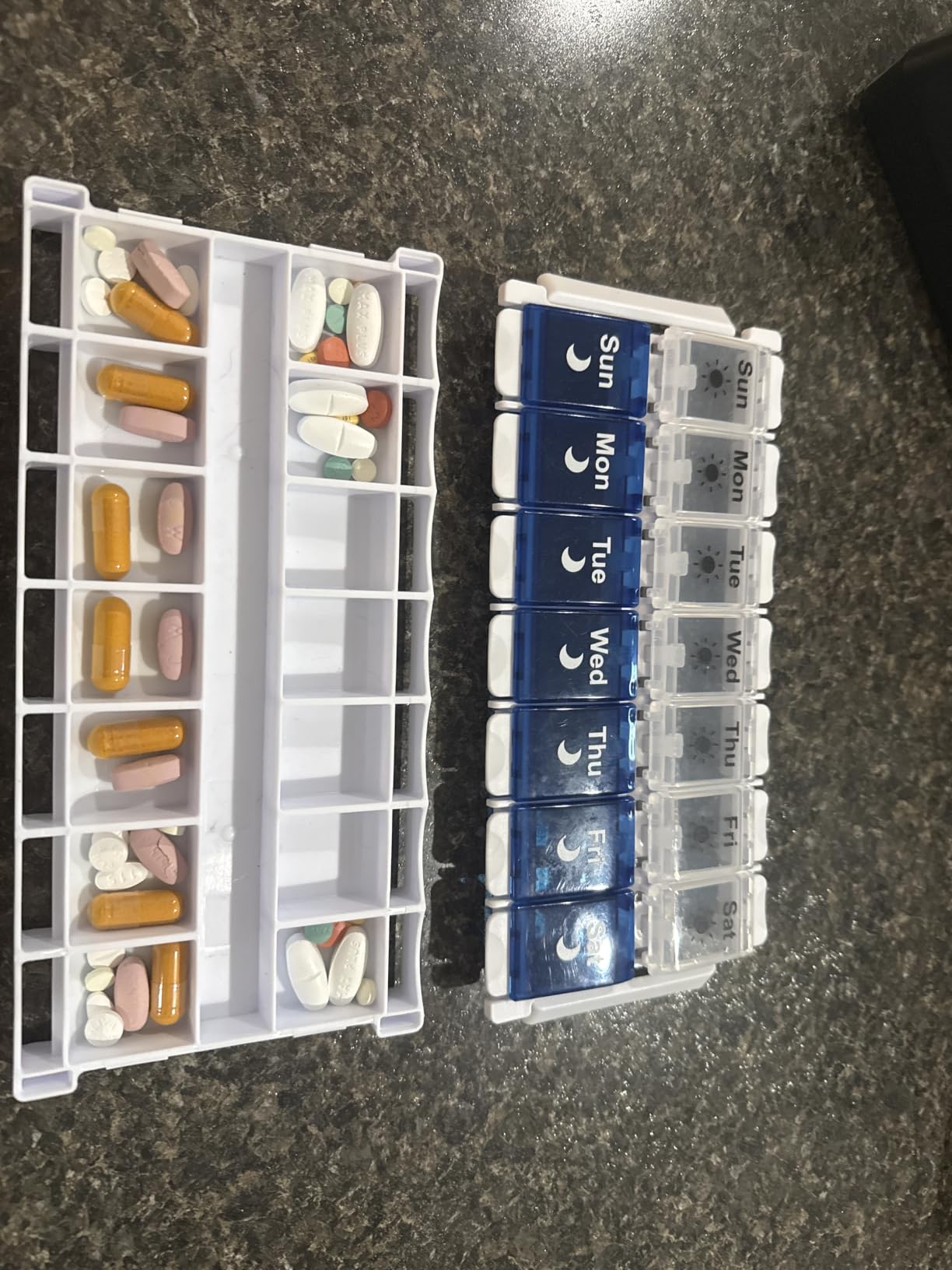 Shintop Weekly Pill Organizer 2 Times a Day, Easy Fill Am Pm Pill Box customer photo 2