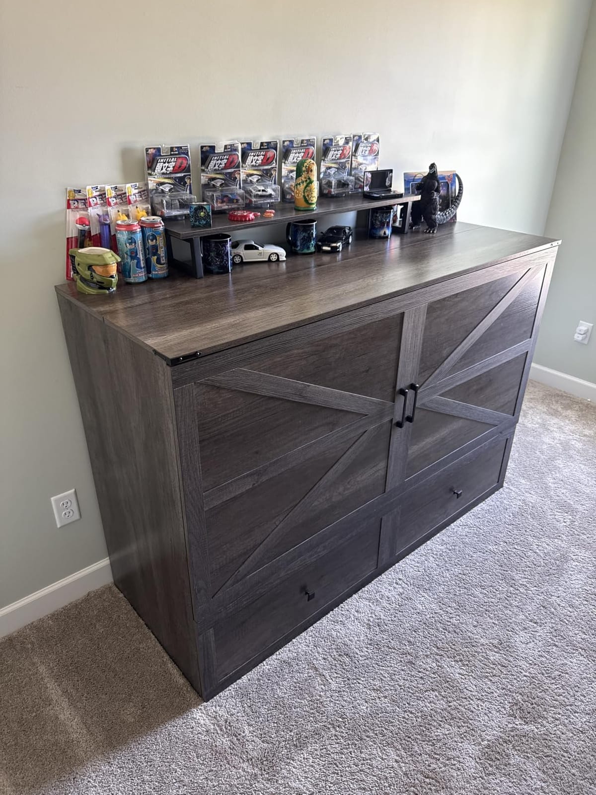 AMERLIFE Queen Murphy Bed with Storage & Charging Station customer photo 1
