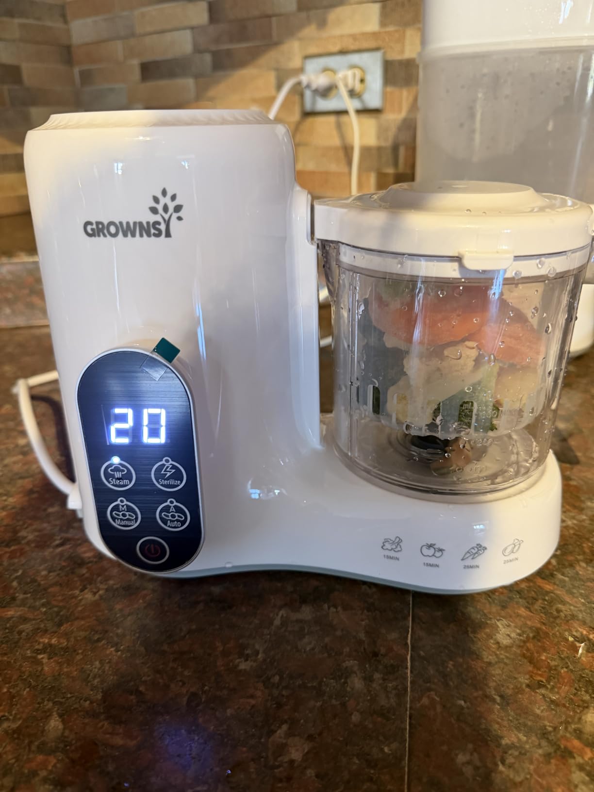 Grownsy Baby Food Maker, Steamer & Blender Baby Food Processor, White customer photo 2