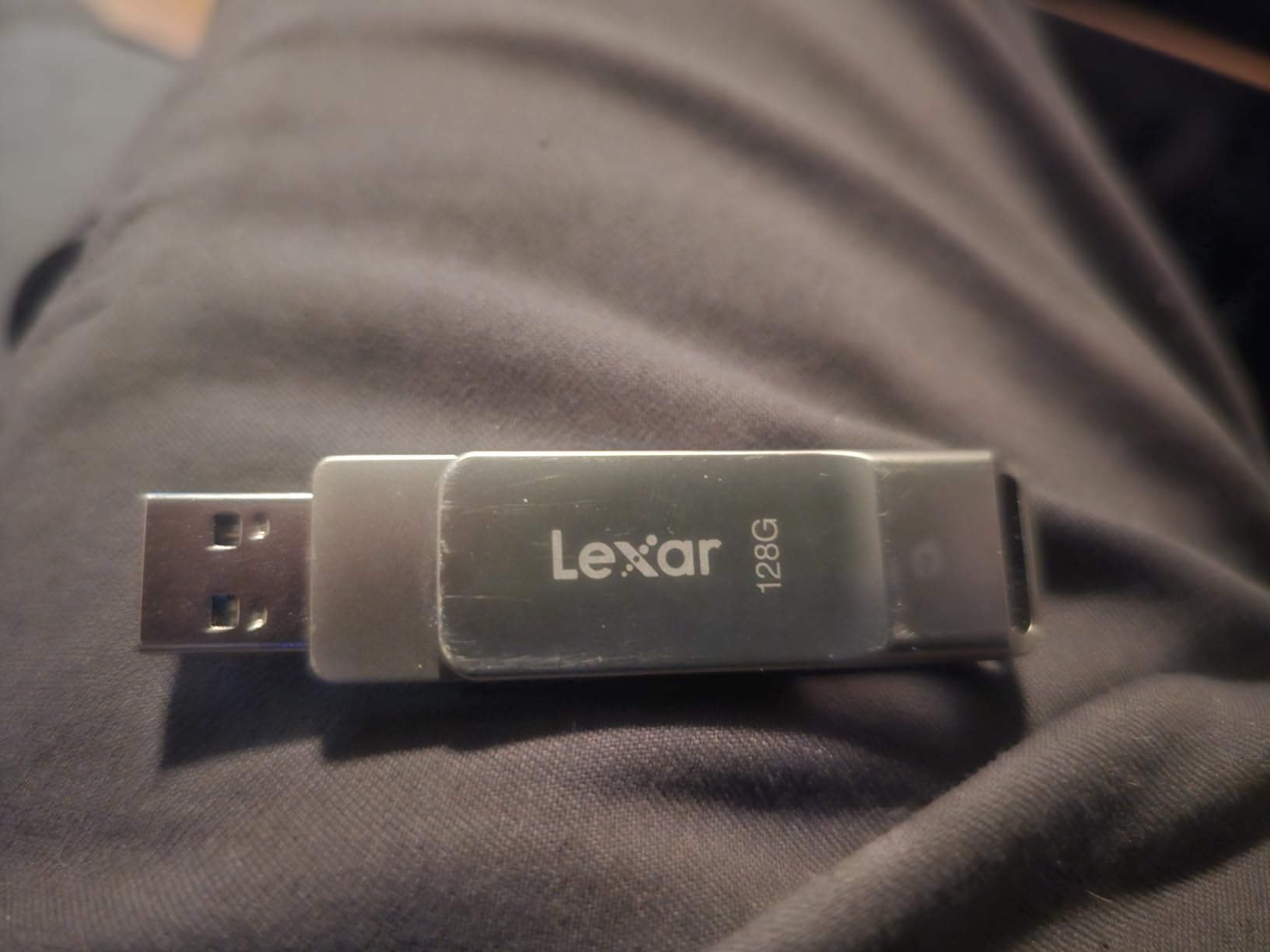 Lexar D40E 128GB Dual USB 3.2 Gen 1 Type-C Jump Drive, Champagne Silver | USB-C Flash, Metal Housing, Swivel Design, Thumb Drive customer photo 2
