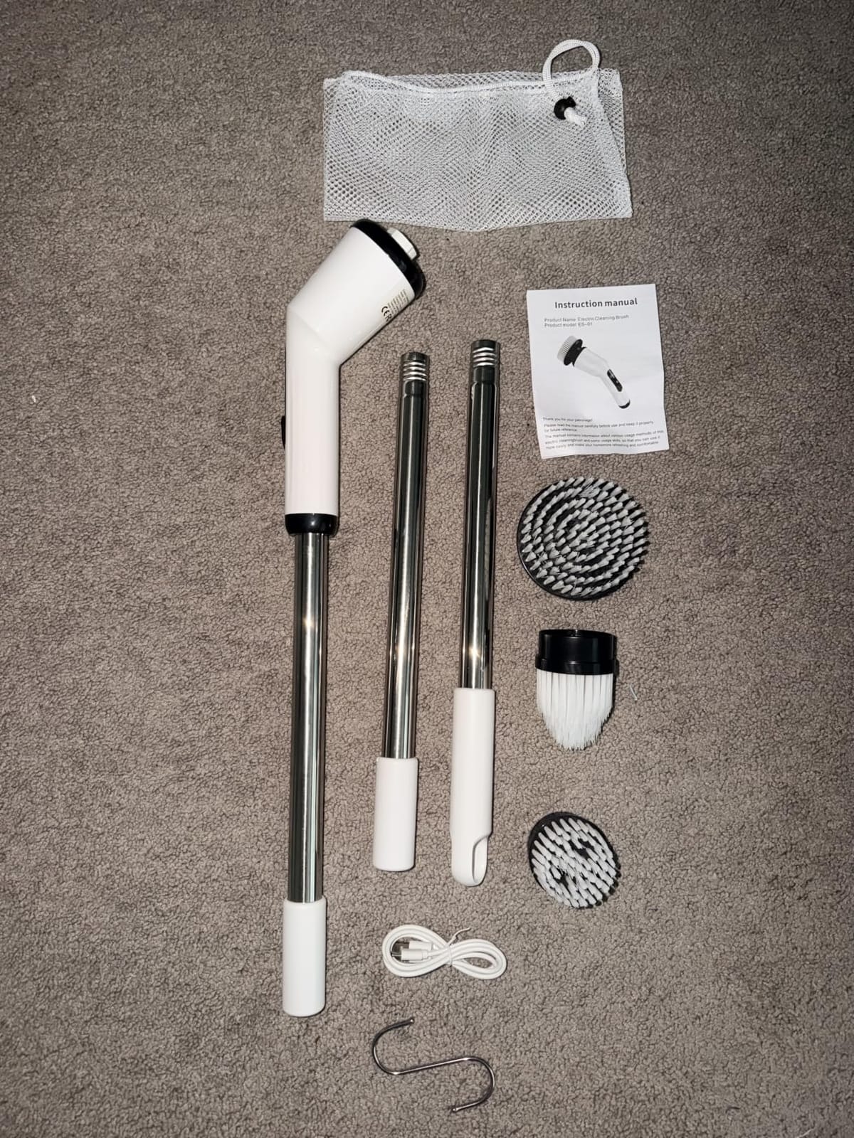 Electric Spin Scrubber for Bathroom, Shower Scrubber with Long Handle customer photo 2
