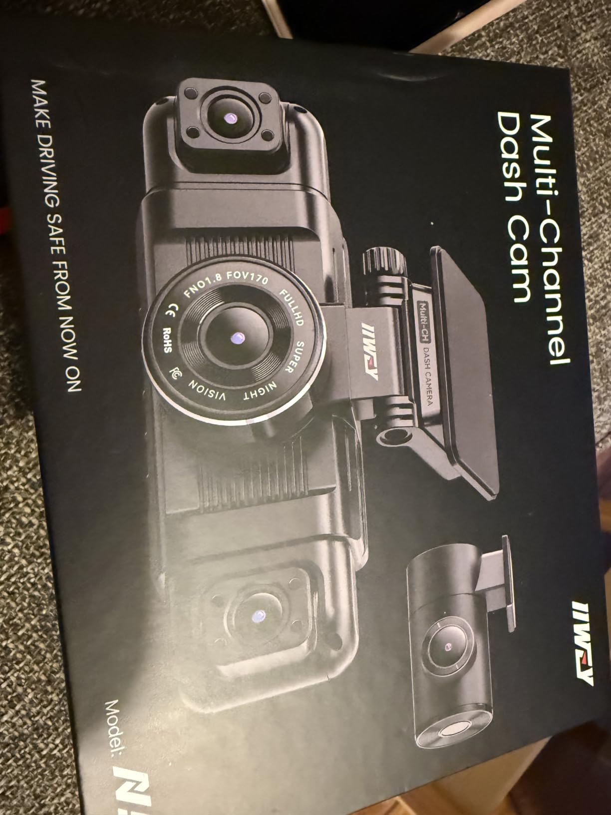 IIWEY N5 4 Channel Dash Cam for Cars, 360° View 2K Front 1080P Rear Inside | Includes 128GB Card, 5G WiFi & APP Control, IR Night Vision, G-Sensor, 24 Hours Parking Mode customer photo 1
