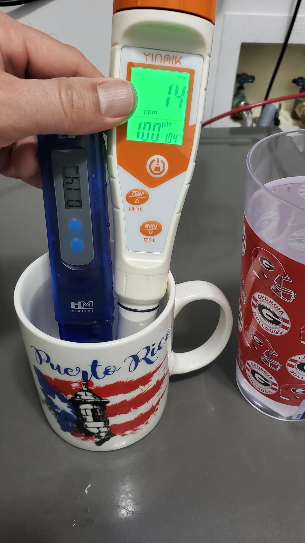 YINMIK pH Meter for Hydroponics, 4 in 1 PPM EC Meter for Plant Nutrients customer photo 1