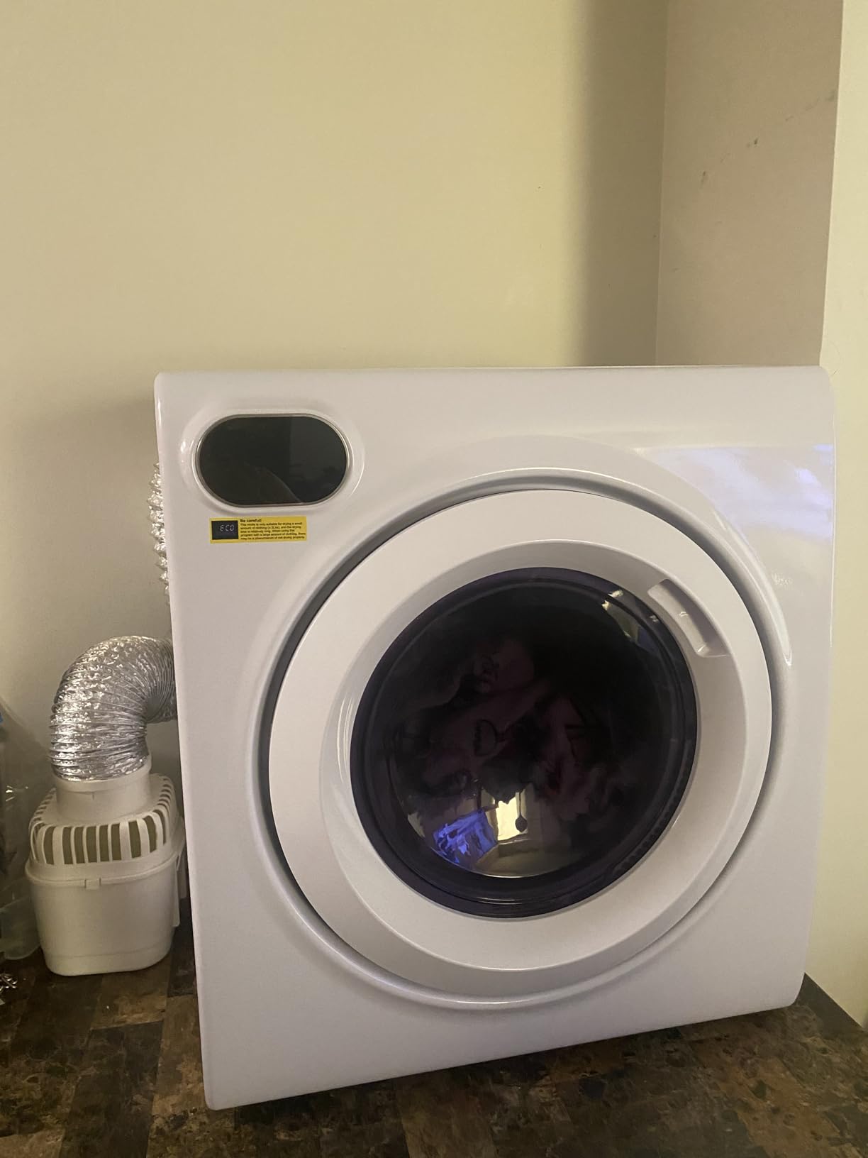 Euhomy 2.65 Cu. Ft. Portable Dryer for Clothes, 1400W Dryer with LCD Panel customer photo 1
