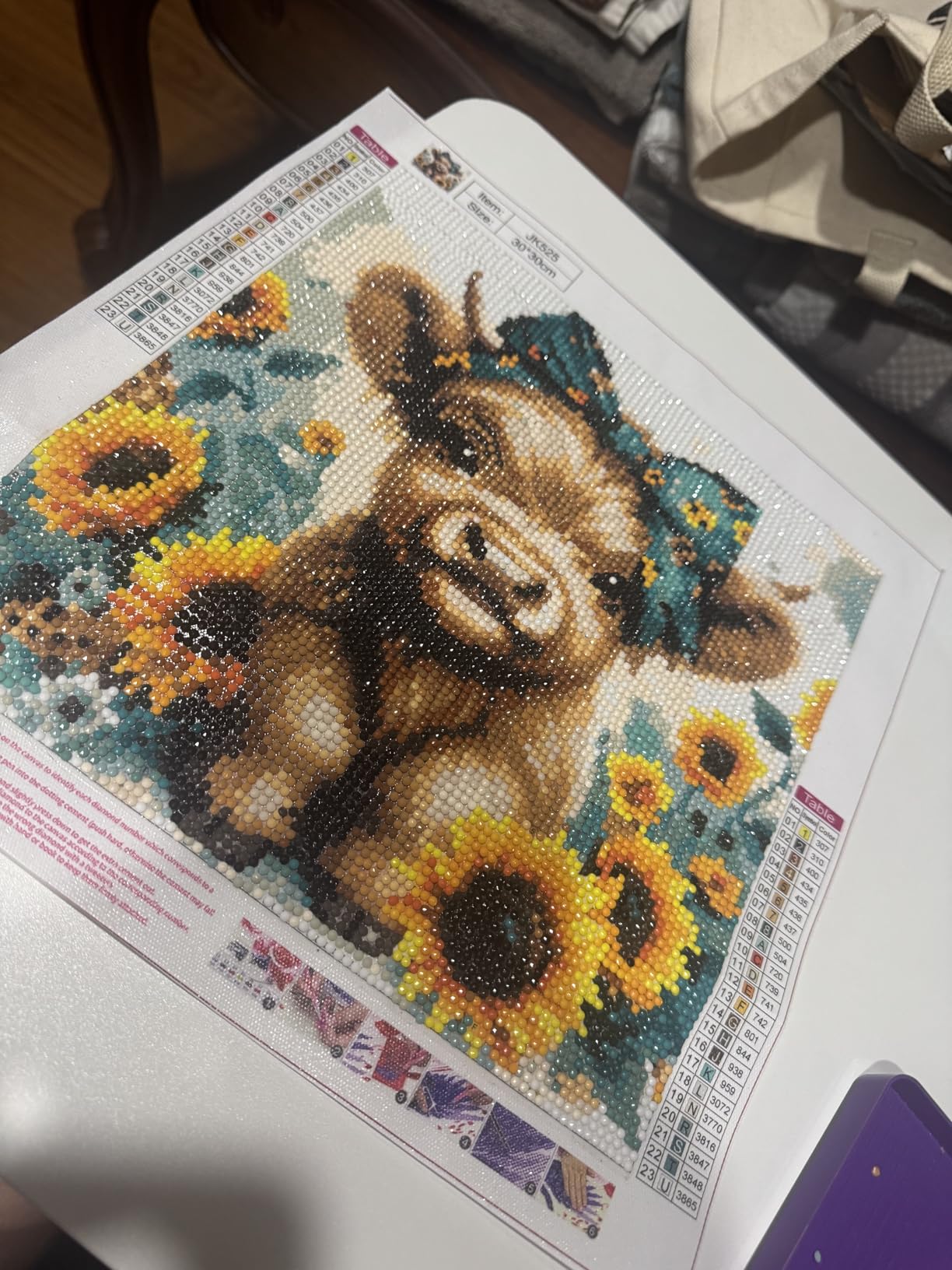 Diamond Art Painting Kits for Adults, Cow 5D Diamond Painting Dots Art Kits customer photo 1