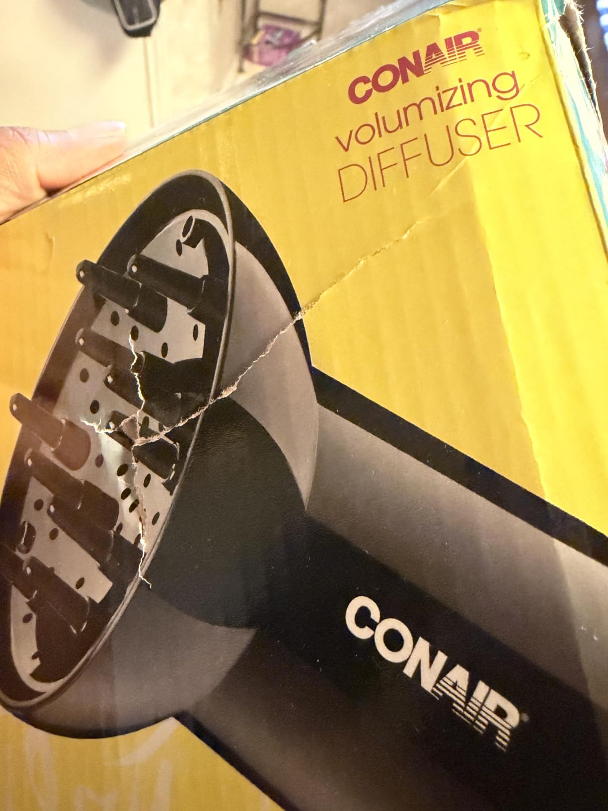 Conair Double Ceramic Universal Diffuser Attachment for Hair Dryer, Volumizing Universal Blow Dryer Diffuser for Frizz-Free Curls, Fits Dryers with Nozzles from 1.75