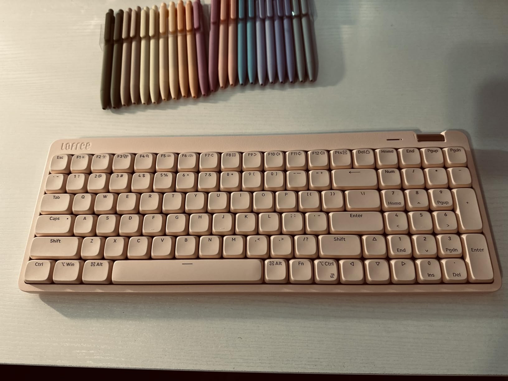 Flow Lite 100 Keys Low Profile Mechanical Keyboard, Swappable Rechargeable Wireless Keyboard with 2.4G Receiver, Bluetooth and Wired Connection for Windows, Mac/ Specter Linear Switches (Marble) customer photo 1