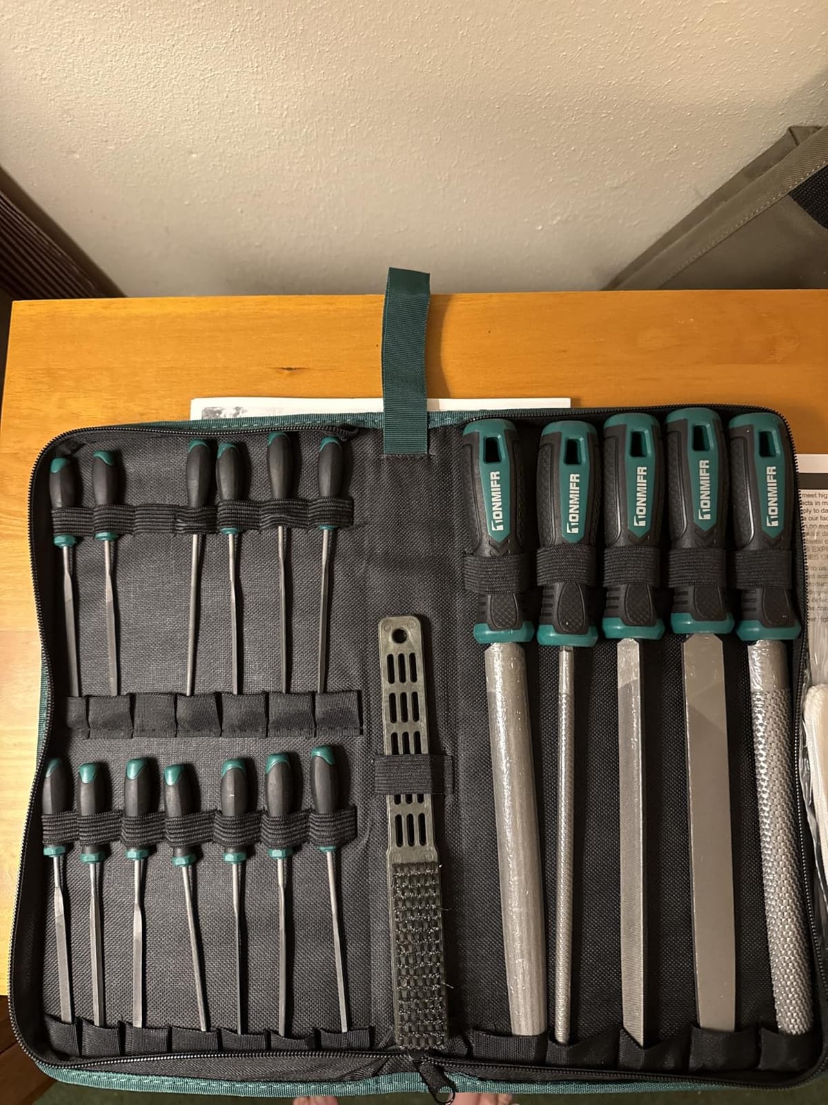 Professional Metal File Set 34Pcs Industrial Grade High Carbon Steel,5 Shapes (Flat/Half Round/Round/Triangle/Square) for Hardened Steel, Metalworking Tools with Storage Case,14 Needle Files customer photo 1