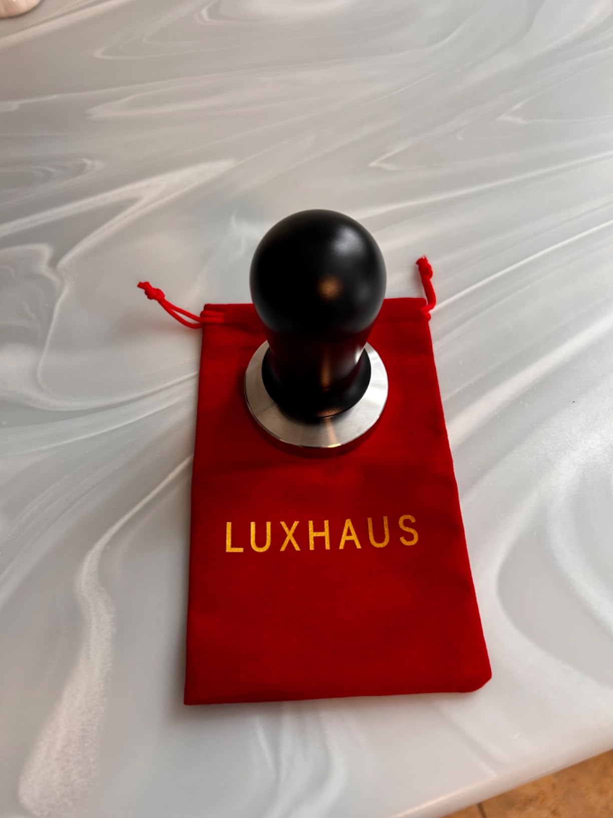 LuxHaus 58mm Calibrated Level Tamper for Espresso Machine with Spring Loaded 100% Flat Stainless Steel Base customer photo 1