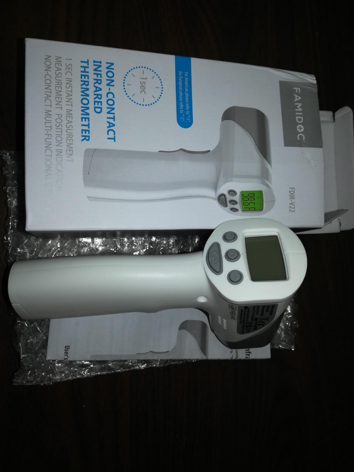 Medical Grade FSA-HSA Eligible Heavy Duty Touchless Infrared Forehead Thermometer, for Adults & Baby Digital Thermometer Gun, 1s Instant Results customer photo 1