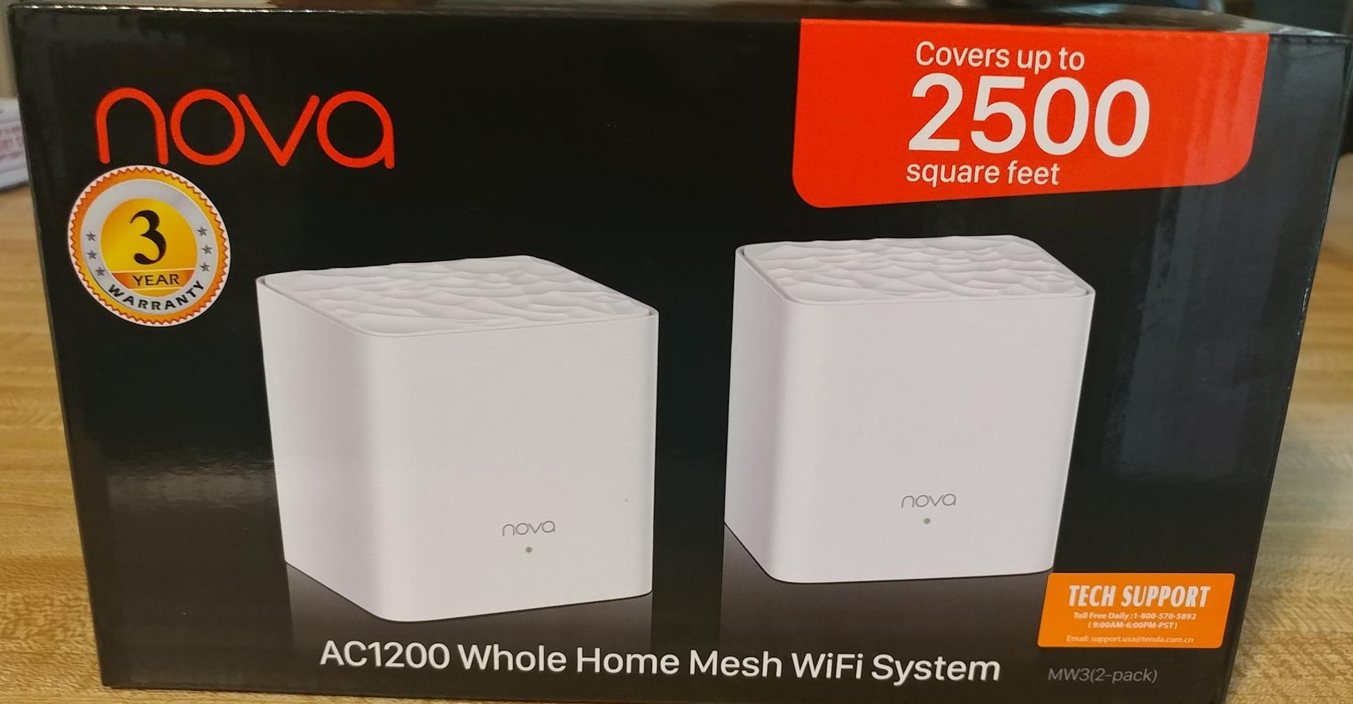 Tenda AX3000 WiFi 6 Mesh System Nova MX12– Whole Home Mesh WiFi Coverage up to 7,000 sq. ft., Dual-Band WiFi Mesh Network for 160+ Devices, Fast & Stable, Replaces Wireless Router (3-Pack) customer photo 1