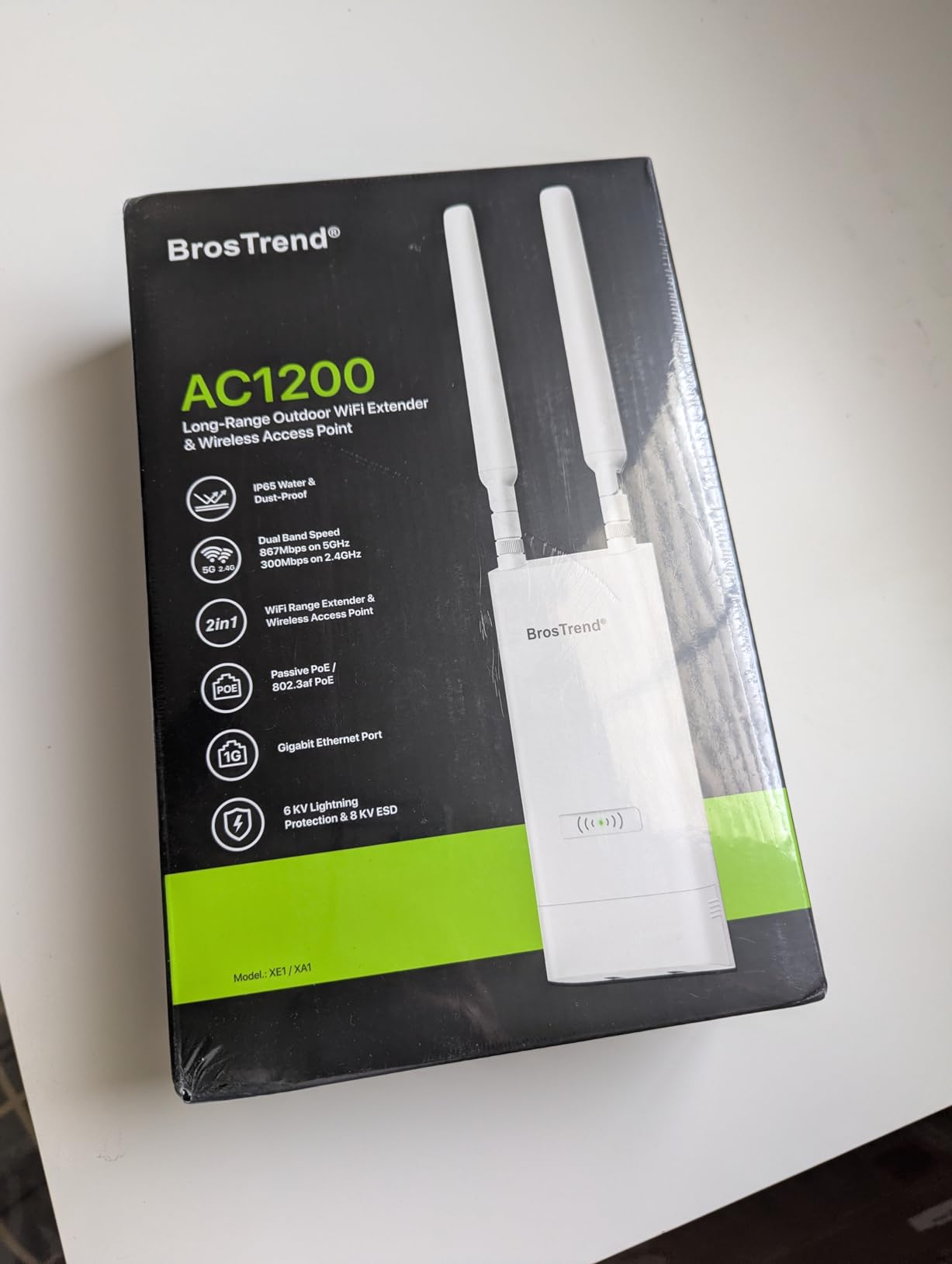 BrosTrend AC1200 Outdoor WiFi Access Point Gigabit Long Range, PoE Powered customer photo 2